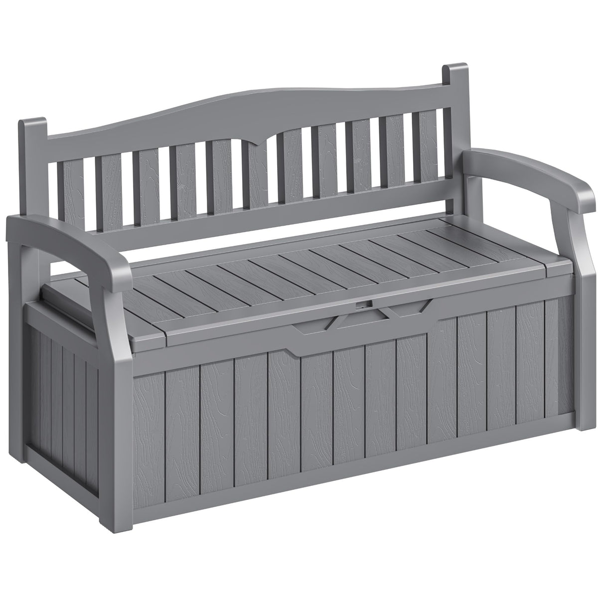 Homall 75 Gallon Outdoor Storage Benches Lockable Deck Box with Waterproof and UV Resistant, Waterproof Storage Box for Patio Furniture, Tools, Cushions (Grey) Homall
