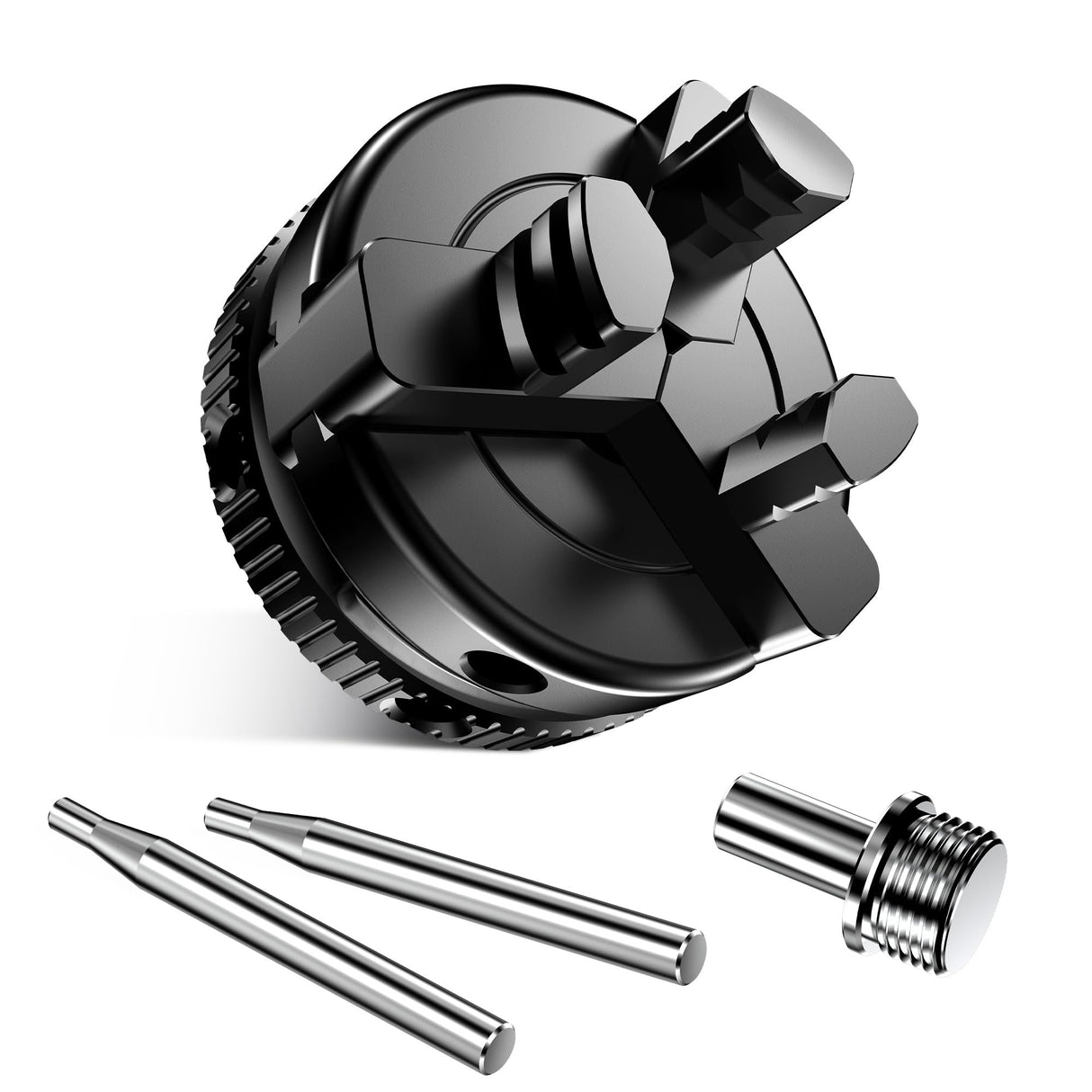 ArtyMaster 2 inch Mini 3-Jaw Self-center woodworking chuck. M18X1.5mm Thread and 0.4 inch connector Mini lathe Chuck ARTYMASTER