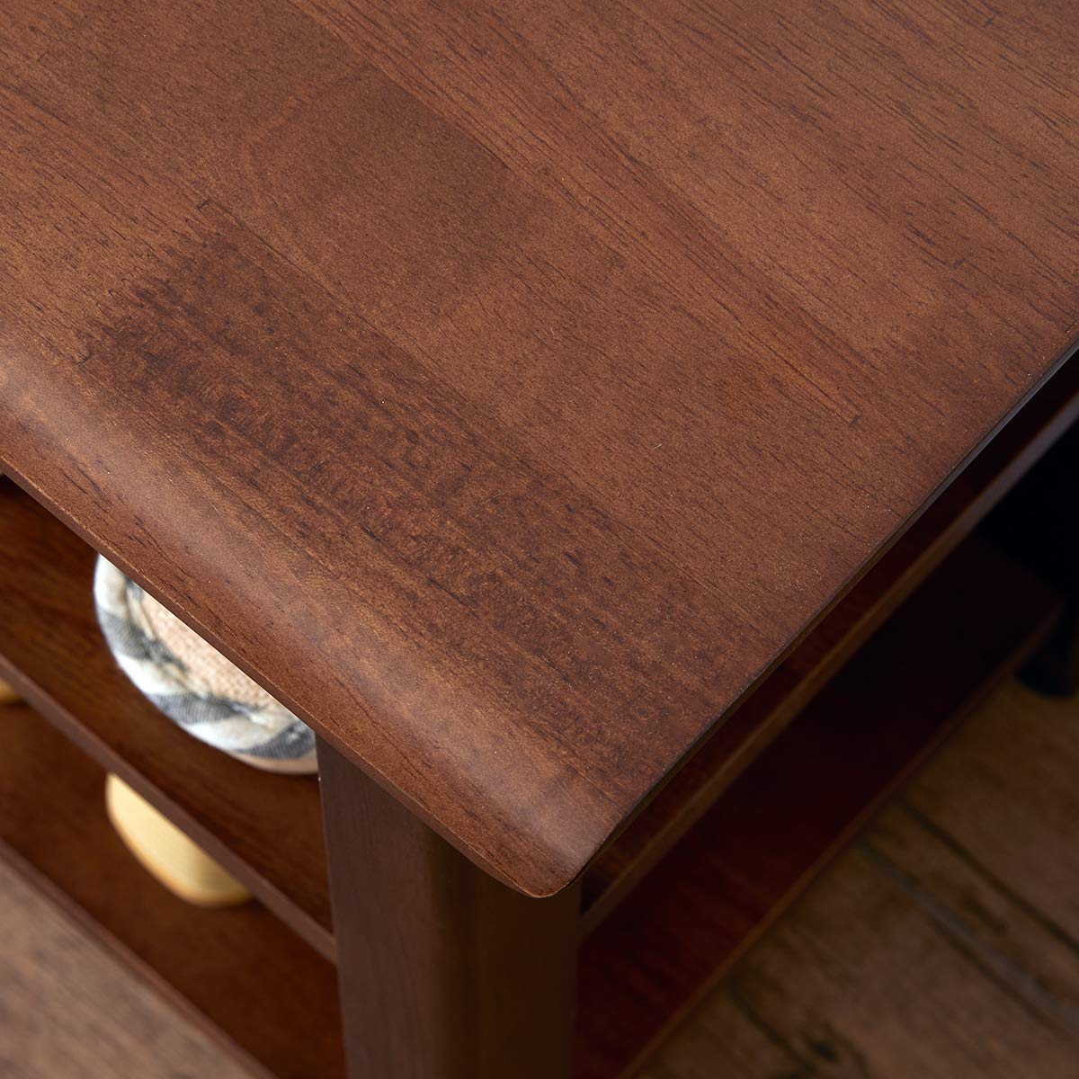 XKZG Storage Bench Wooden Shoe Bench Rustic Solid Wood Entryway Bench (Brown,39.4") XKZG