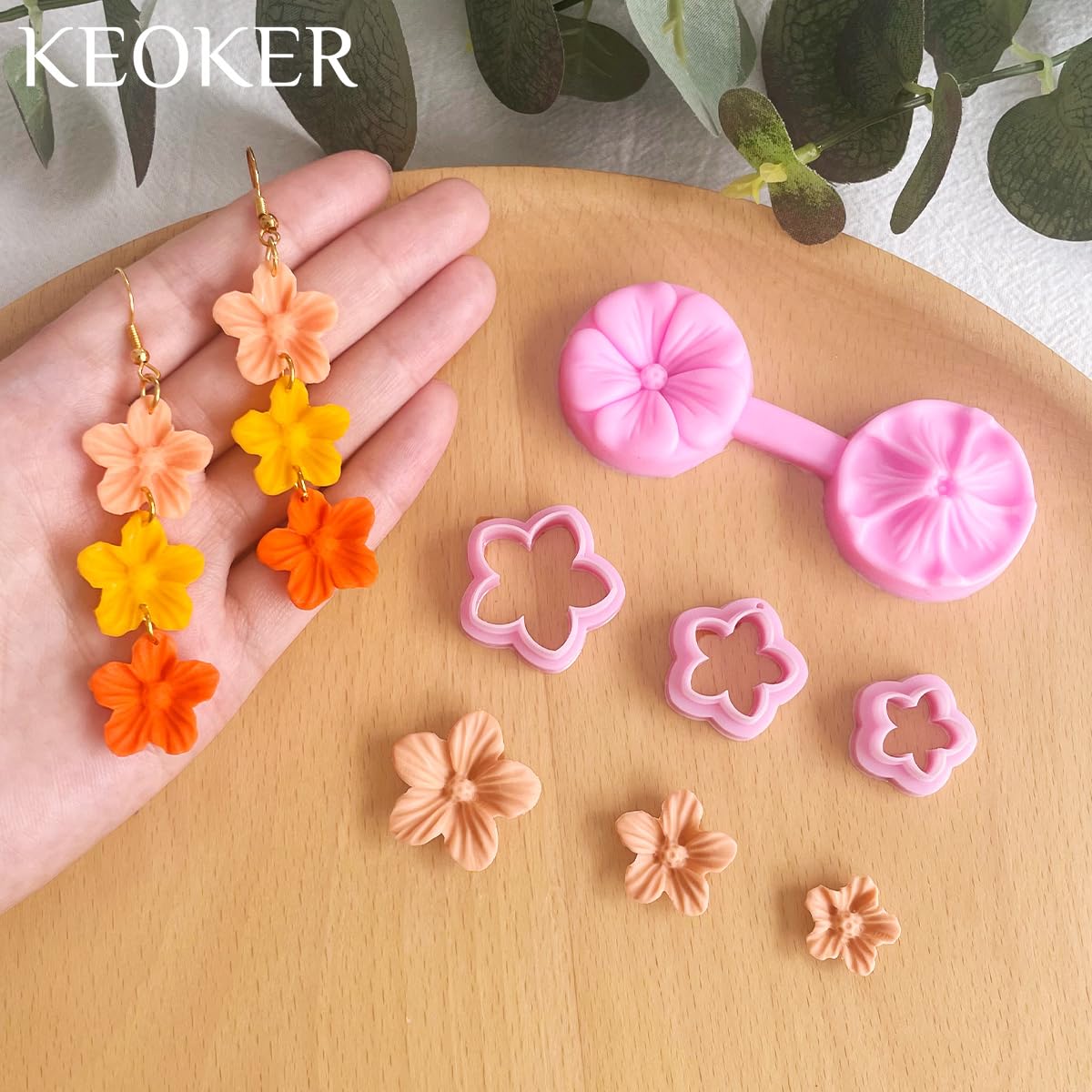 Keoker Polymer Clay Earring Making Kit, Polymer Clay Jewelry Making Kit, Great Gift, Earring Making Kit Keoker