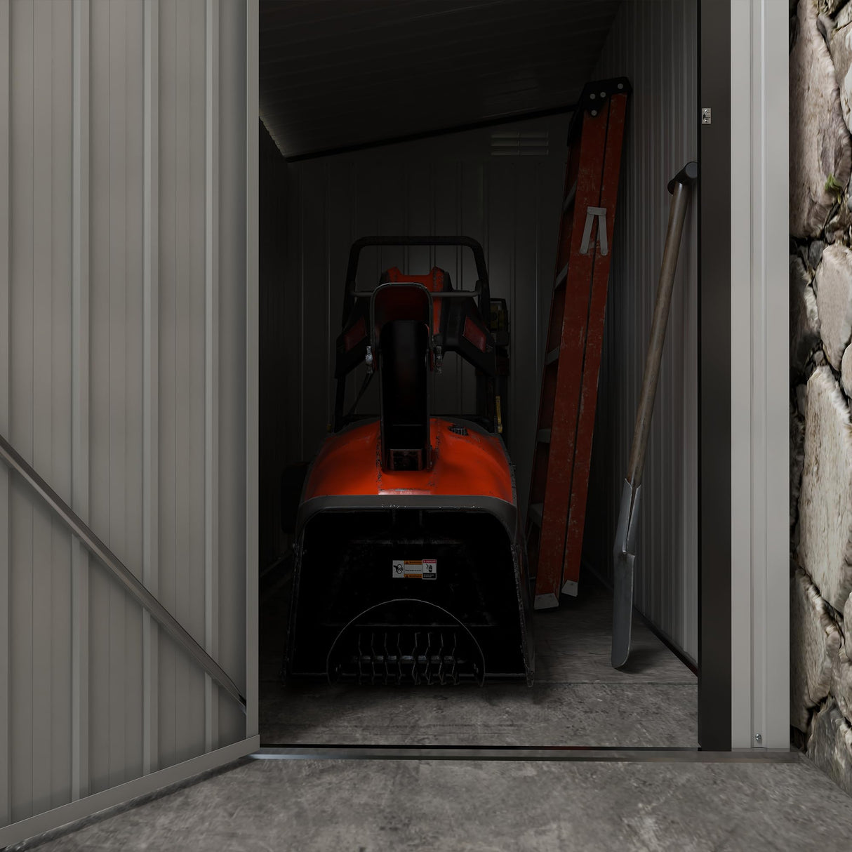 Outsunny 4' x 7.7' Metal Outdoor Storage Shed, Lean to Storage Shed, Garden Tool Storage House with Lockable Door and 2 Air Vents for Backyard, Patio, Lawn, White Outsunny