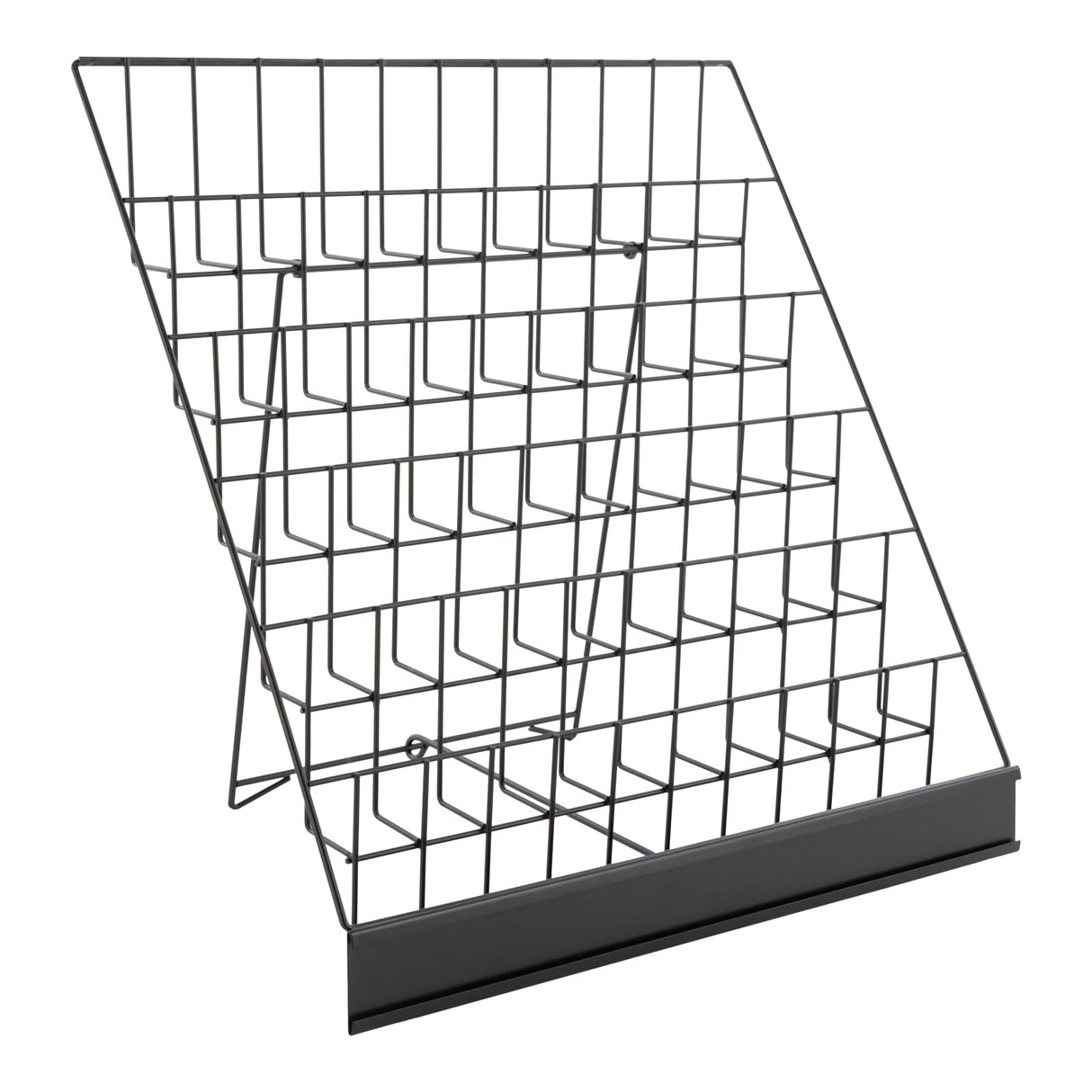 Metal Wire Magazine Rack, 6 Tier Tabletop Book Dispaly Stand, Collapsible Commercial Display Holder for Comic, Greeting Card, Literature, Trade Show, Art Print (Black) Netcoin