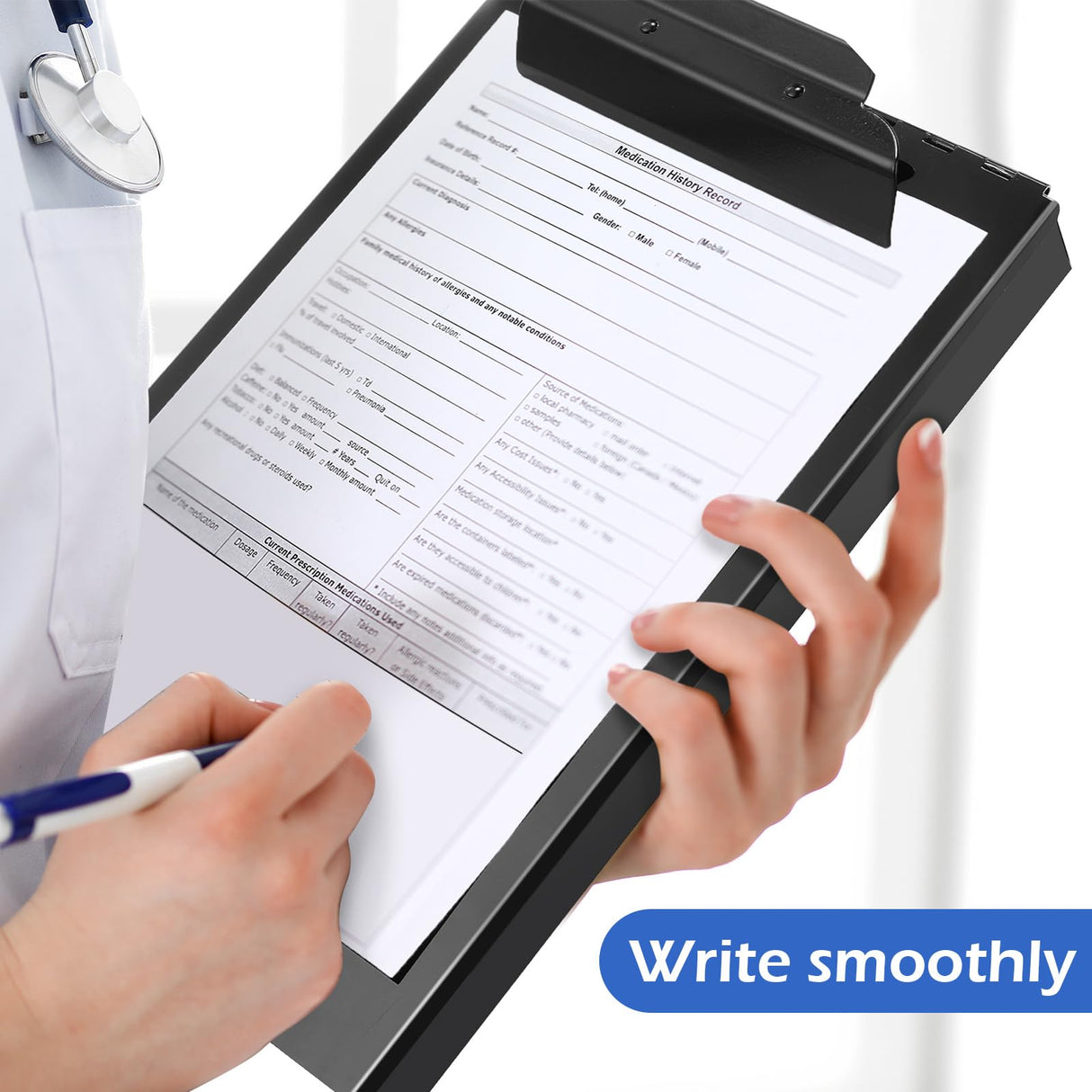 Janlaugh 1 Pieces Metal Storage Clipboard Letter Size Heavy Duty Aluminum Clip Board 14'' x 9.06'' x 2.95'' Contractor Clipboard Dual Storage Form Holder Paper Holder with High Capacity Clip Janlaugh