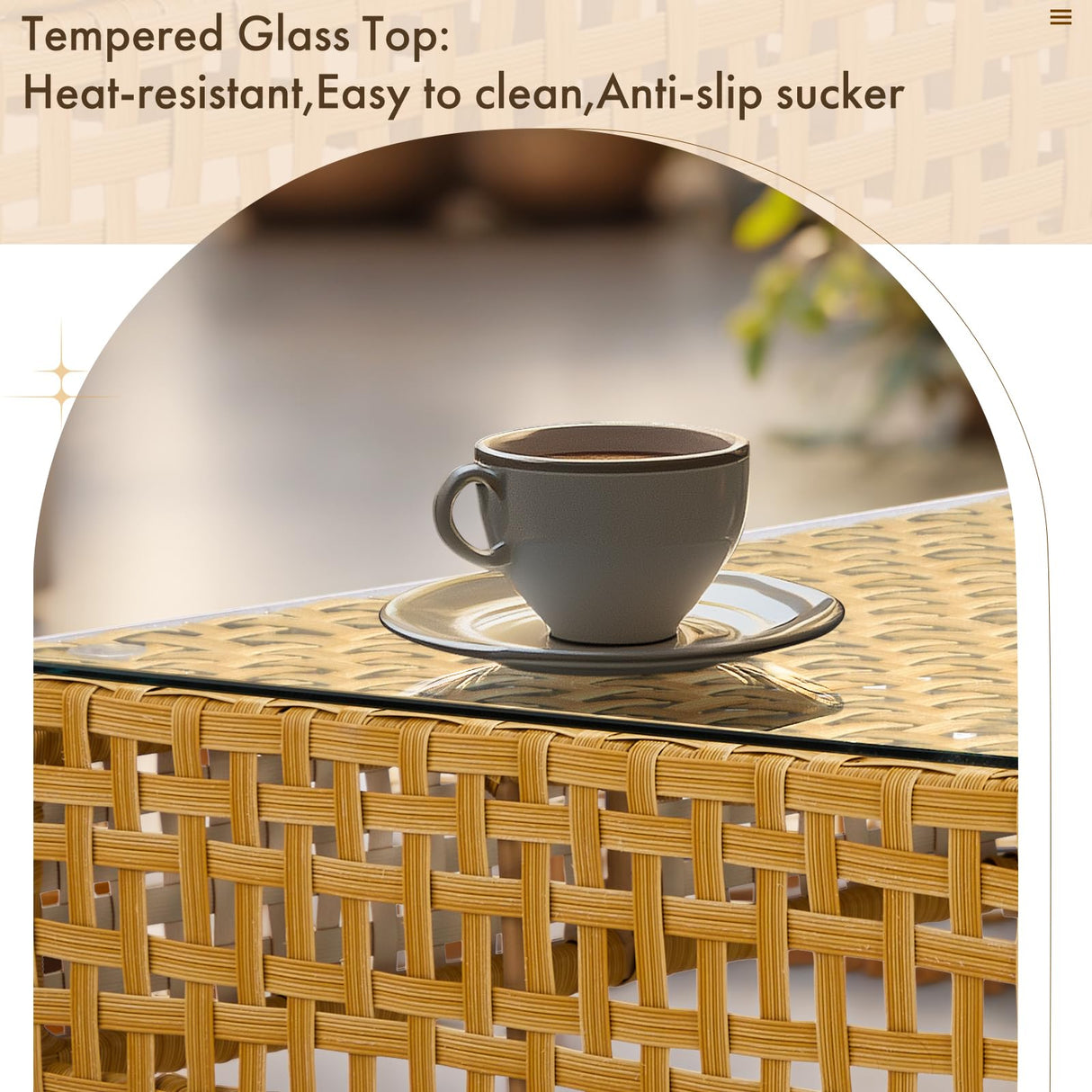 VINGLI 7 Piece Outdoor Patio Furniture Sets, Outdoor Sectional Furniture PE Rattan Wicker Sofa Set, All Weather Patio Conversation Set with Cushion for Backyard, Porch VINGLI