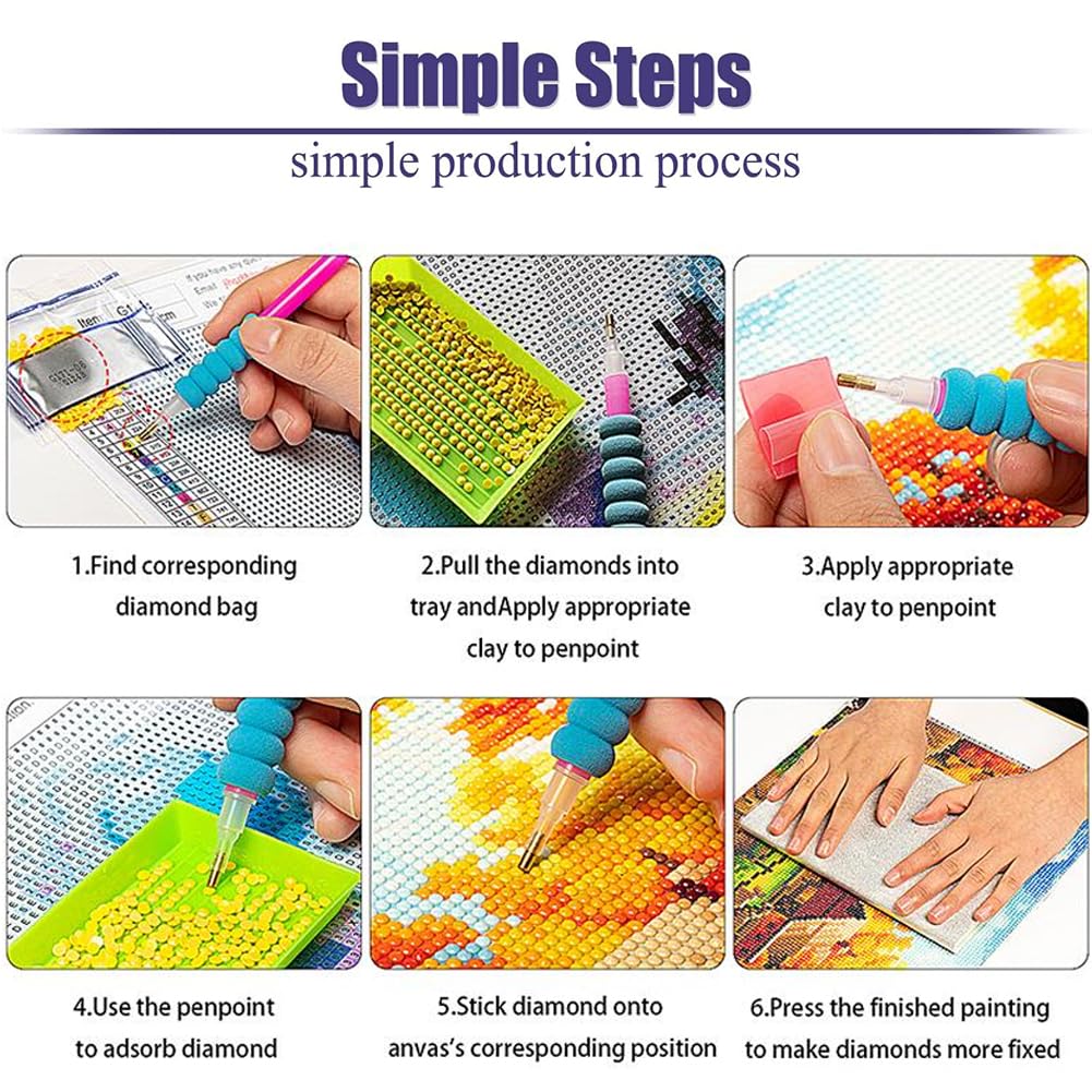 2 Pack Diamond Painting Kits,Large 5D DIY Sunset Diamond Painting Kits for Adults,DIY Full Drill Crystal Rhinestone Arts and Crafts,Beach Gem Art Painting with Diamond for Home Wall Decor (28X16inch) OFRKE