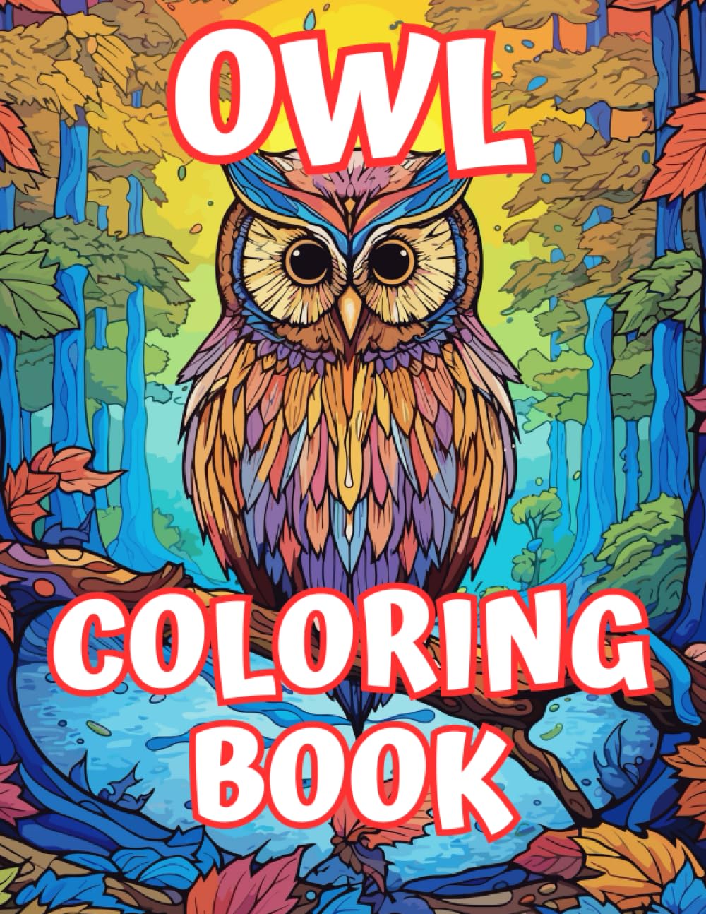 Owl Coloring Book: For Kids & Teens, Girls And Boys, Bird Lovers Activity Book Majosta