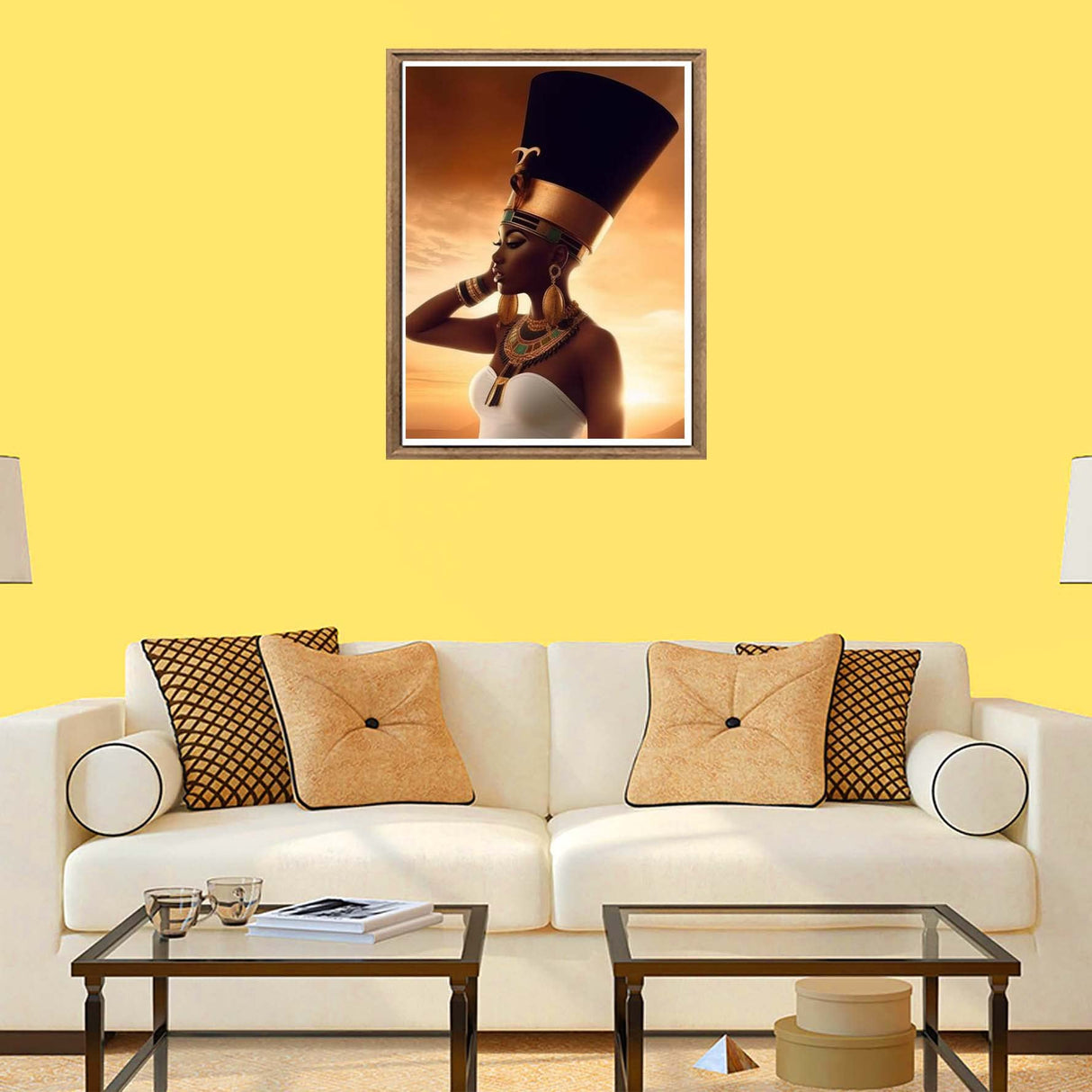 Bimkole 5D Diamond Painting Kits African American Women, Full Drill Exotic Beauty Paint with Diamonds Art DIY Rhinestone Embroidery by Number Kits Cross Stitch Home Wall Craft Decoration(12x16inch Bimkole