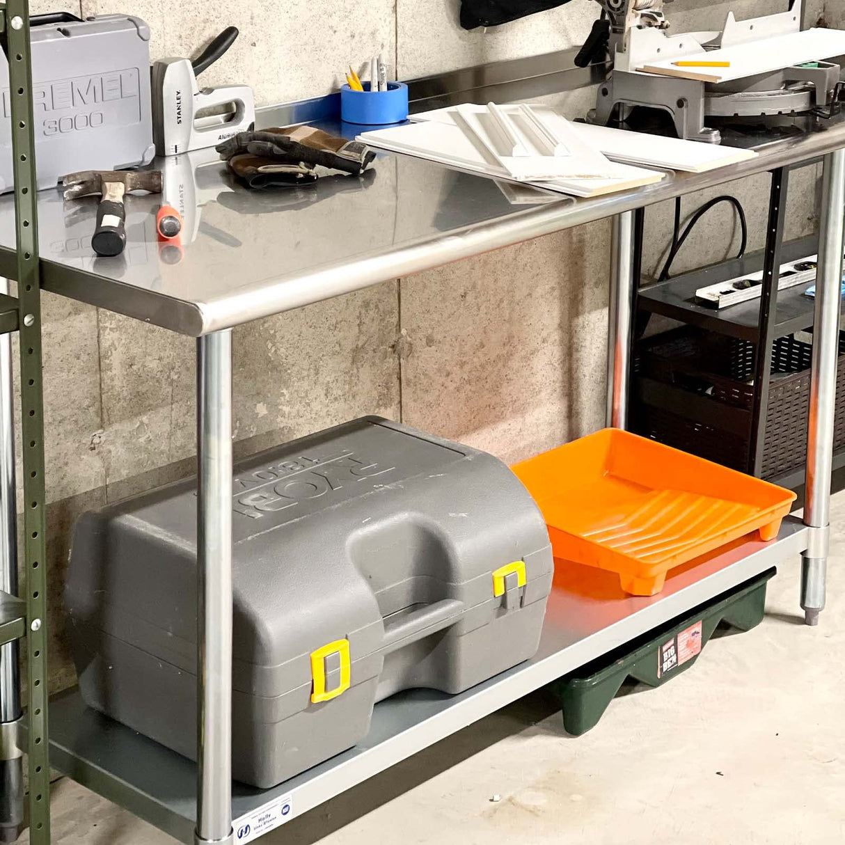 Hally Sinks & Tables H Stainless Steel Table for Prep & Work 24 x 60 Inches, NSF Commercial Heavy Duty Table with Undershelf and Backsplash for Restaurant, Home and Hotel HALLY SINKS & TABLES H