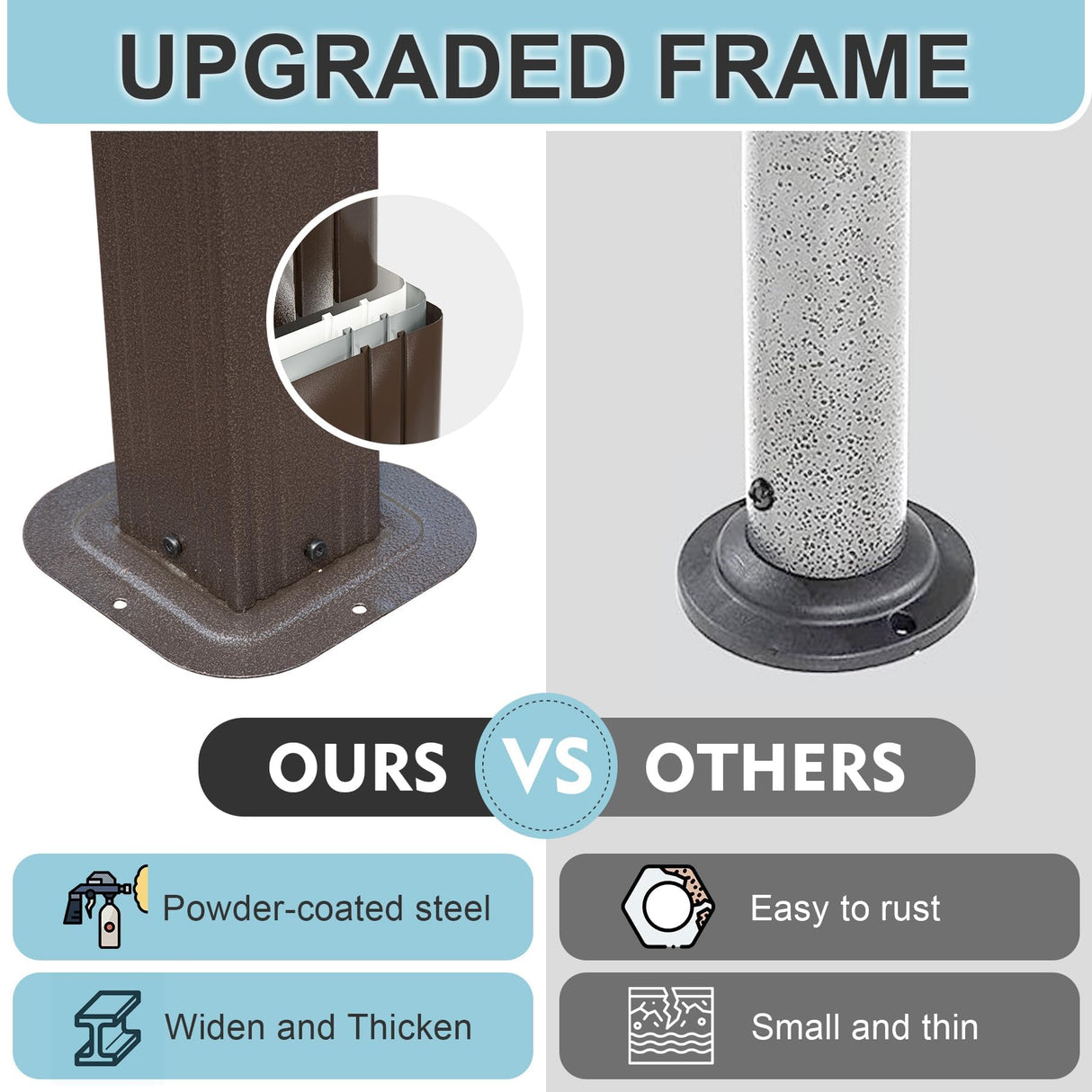 8x5 Grill Gazebo, Outdoor BBQ Gazebo with Double Galvanized Steel Roof, Barbeque Hardtop Grill Gazebo with 2 Side Shelves and Bottle Opener, Metal Grilling Gazebo for Patio, Garden, Backyard (Brown) BNSPLY