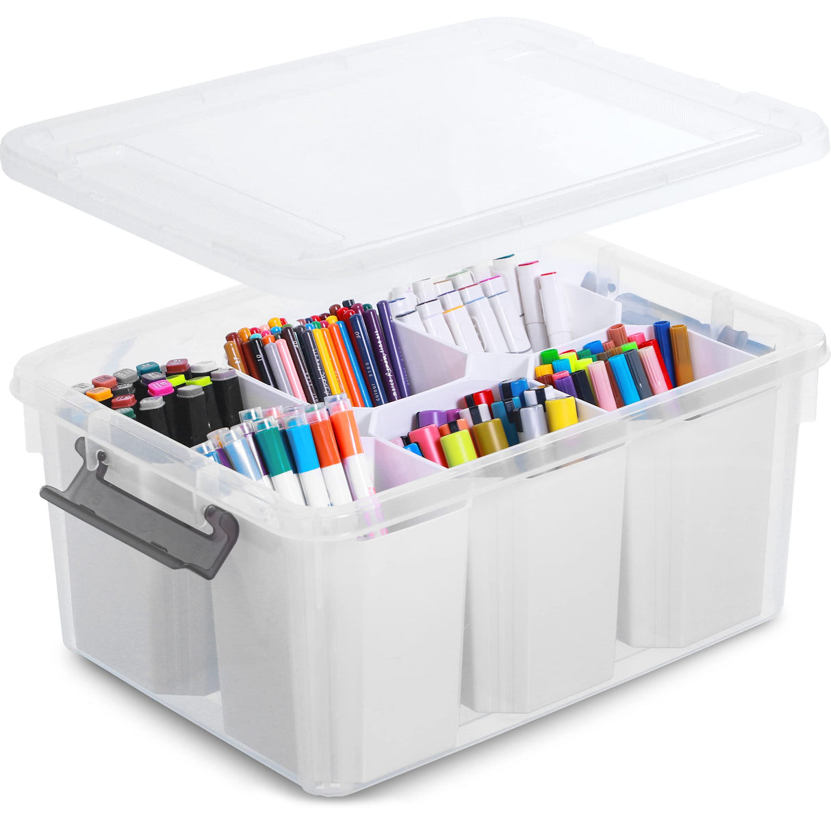 Citylife 17 QT Plastic Storage Bins Clear Storage Box with Lids Multipurpose Stackable Storage Containers for Organizing Tool, Craft, Crayon ITYLIFE CITYLIFE