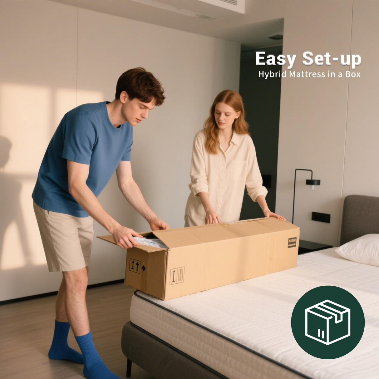 Twin Mattress, Hybrid Mattress 6 Inch, Twin Matress with Pocket Springs&Memory Foam Medium Firm Mattresses for Kids Adults, Breathable, Durable Support, Pressure Relief for Bedroom, RV Zyerch