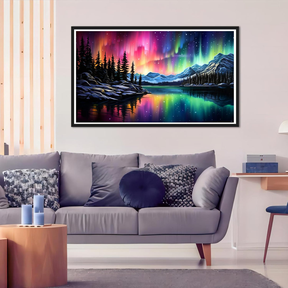mrpwnle Northern Lights Diamond Art Painting Kits for Adults-5D Large Size Aurora Diamond Art Painting for Beginners, DIY Round Full Drill Aurora Landscape Gem Art Crafts Kits 27.6x15.8in mrpwnle
