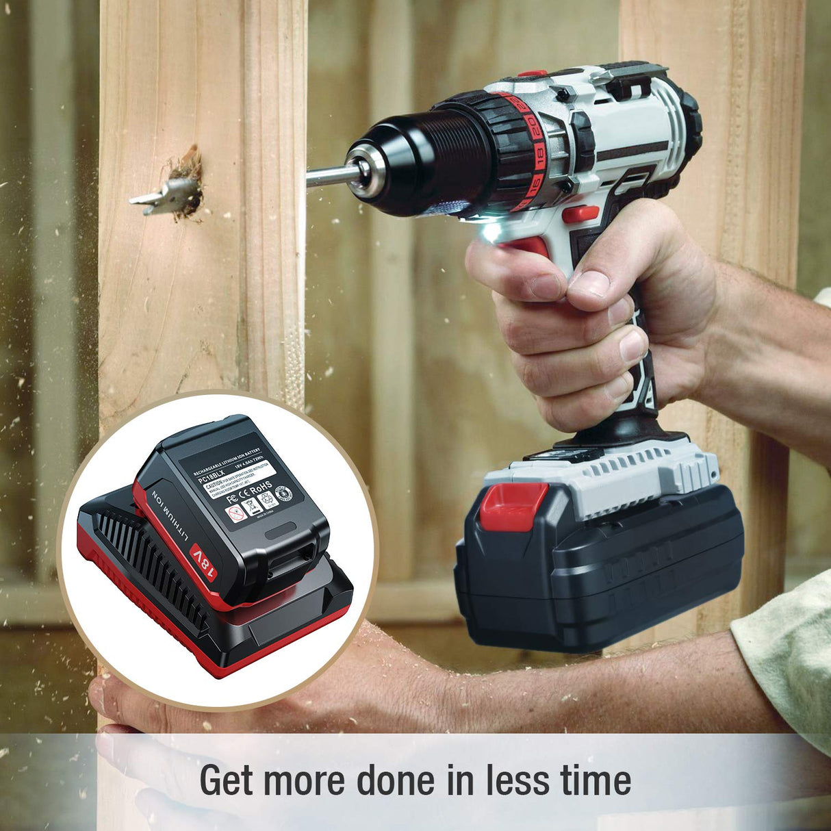 18V Replacement Charger Compatible with PCXMVC PCMVC for Porter Cable Cordless Power Tool Li-ion NiCd NiMh Battery, Upgraded 2 Pack 18V 3.7Ah Replacem KEEPTOP