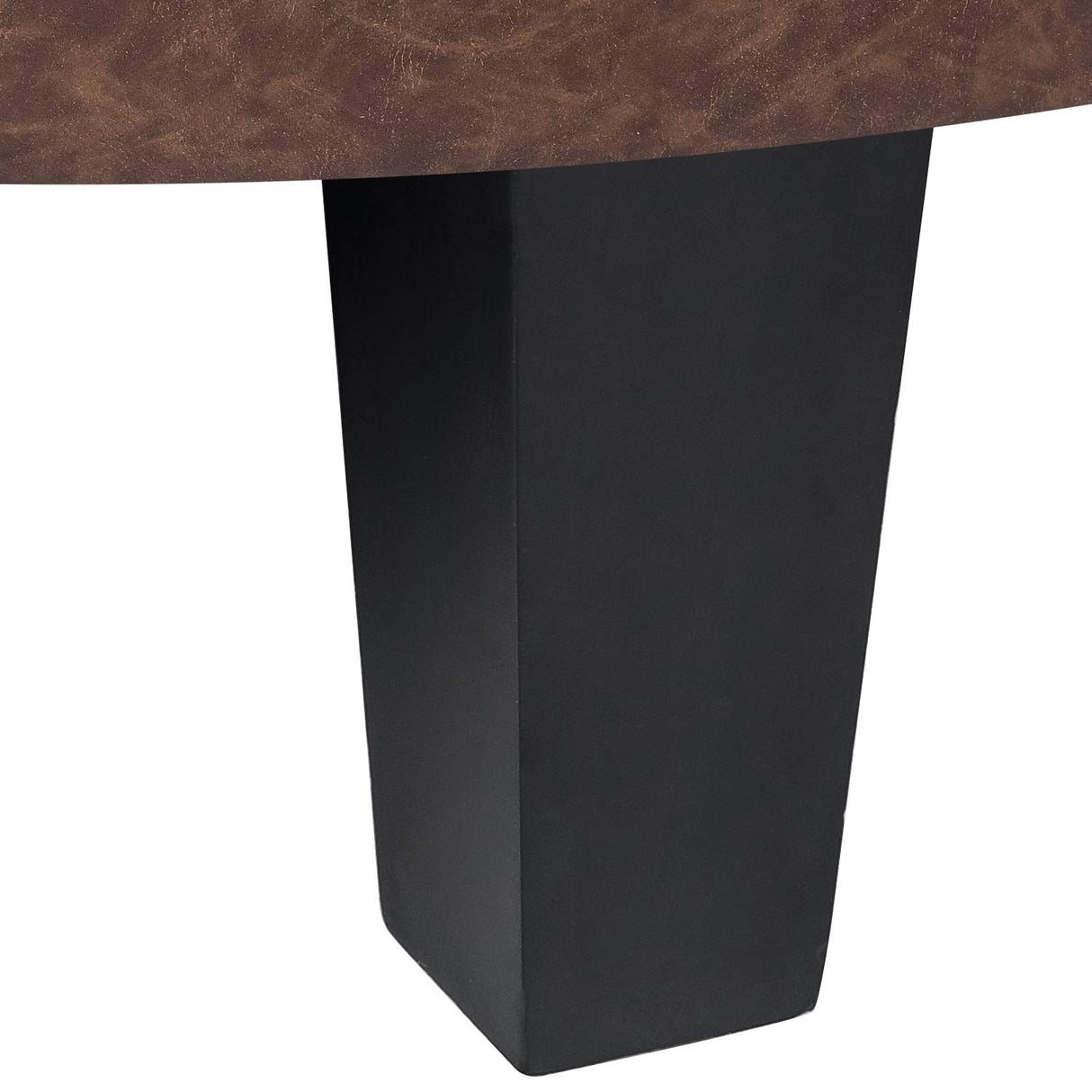 Homebeez 43" Half Moon Storage Ottoman Bench, Lift Top Faux Leather Storage Ottoman Bench for Bedroom Living Room (Light Brown) Homebeez