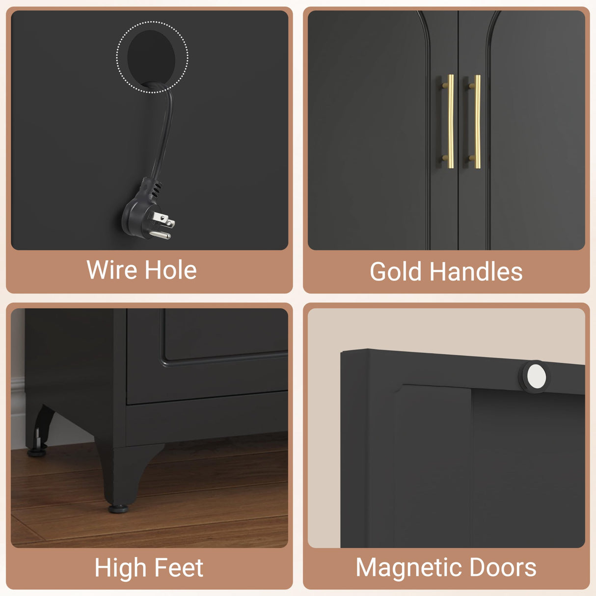 Polup Slim Bathroom Storage Cabinet, 75" Tall Freestanding Narrow Cabinets for Small Spaces, Skinny Metal Storage Cabinet with Doors and Shelves for Living Room, Kitchen, Black - Assembly Required Polup