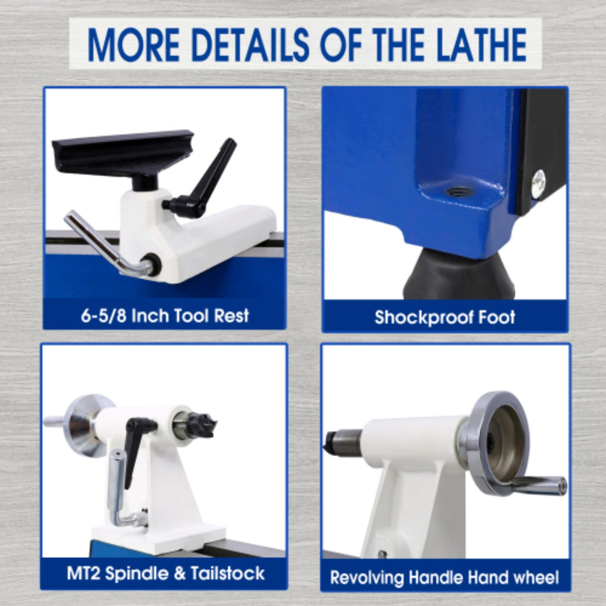 Wood Lathe,Benchtop Wood Lathe Machine 5 Variable Speeds 500/750/1150/1800/3200RPM for Woodworking-Perfect for Small Spaces & Precision Turning (10" x 18") Endvler