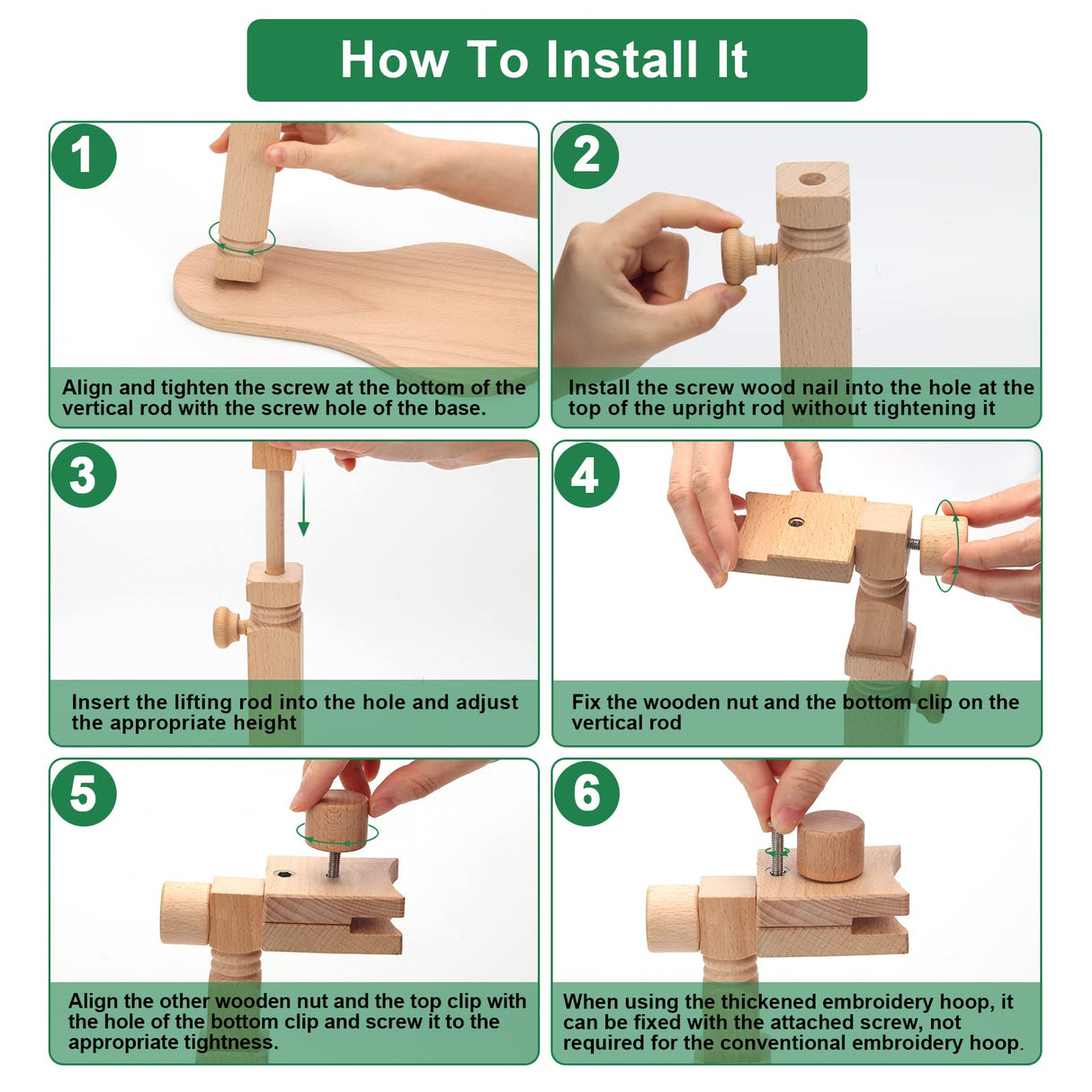 Rotated Adjustable Embroidery Frame Stand, Pletpet Embroidery Hoop Stand Desk Clamp with 2Pcs Embroidery Hoop 7.9 in+6.5 in - for Arts Crafts Sewing Needlework Embroidery Supplies Pletpet