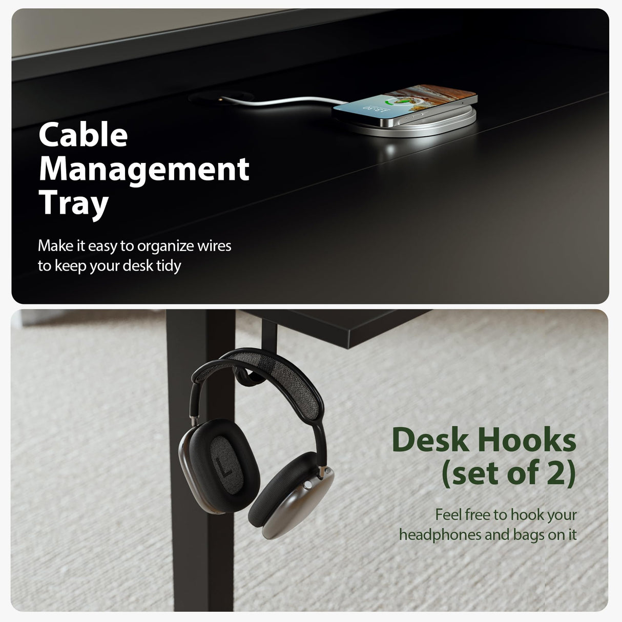 Agilestic L Shaped Electric Standing Desk with 2 Drawers, 63 Inch Ergonomic Adjustable Height Desk with Storage, Corner Desk Sit Stand up Computer Table for Work Office Home, Black Agilestic