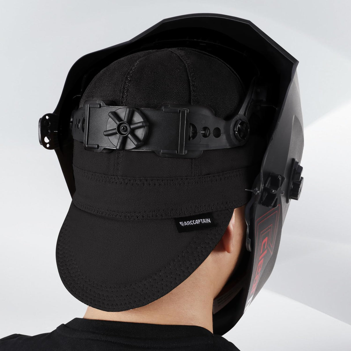 ARCCAPTAIN Reversible Welding Cap, 8 Panel Protective Welders Cap, 10 oz Fireproof Cotton Comforts for Safety and Protection While Welding to Men Women, Black, 7 1/4 ARCCAPTAIN