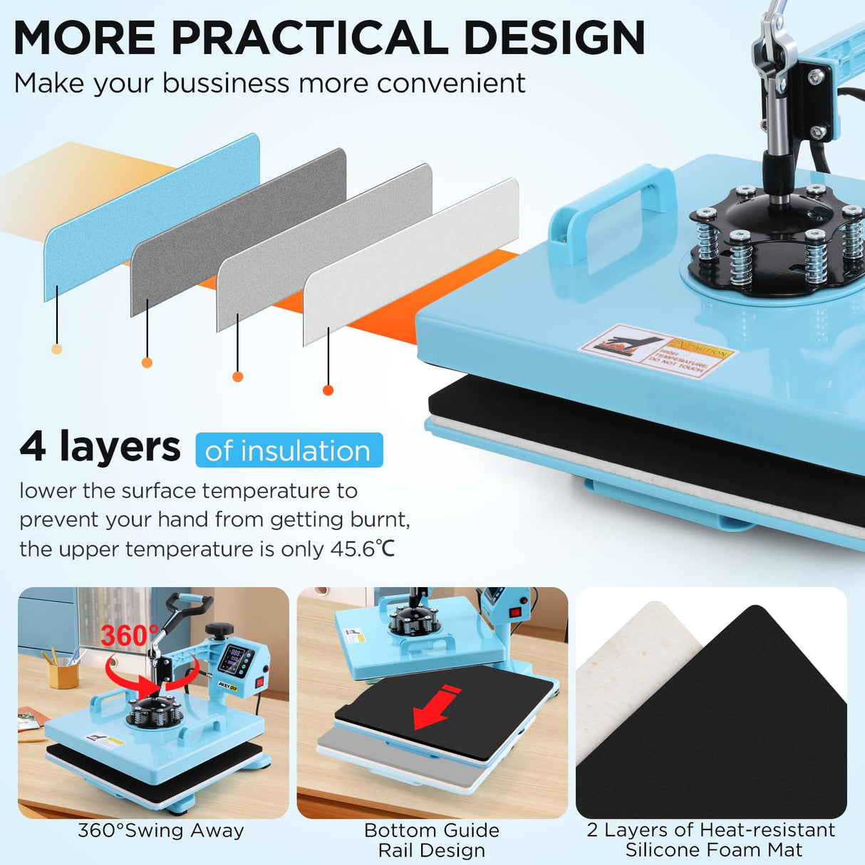 AKEYDIY Heat Press, 15x15 Shirt Press Machine with 30 OZ Tumbler Attachment, 8 in 1 Sublimation Shirt Printing hat and Mug Heat Press Digital Heat Press Machine for T Shirts/Tumbler/Mug/Cap/Plate AKEYDIY