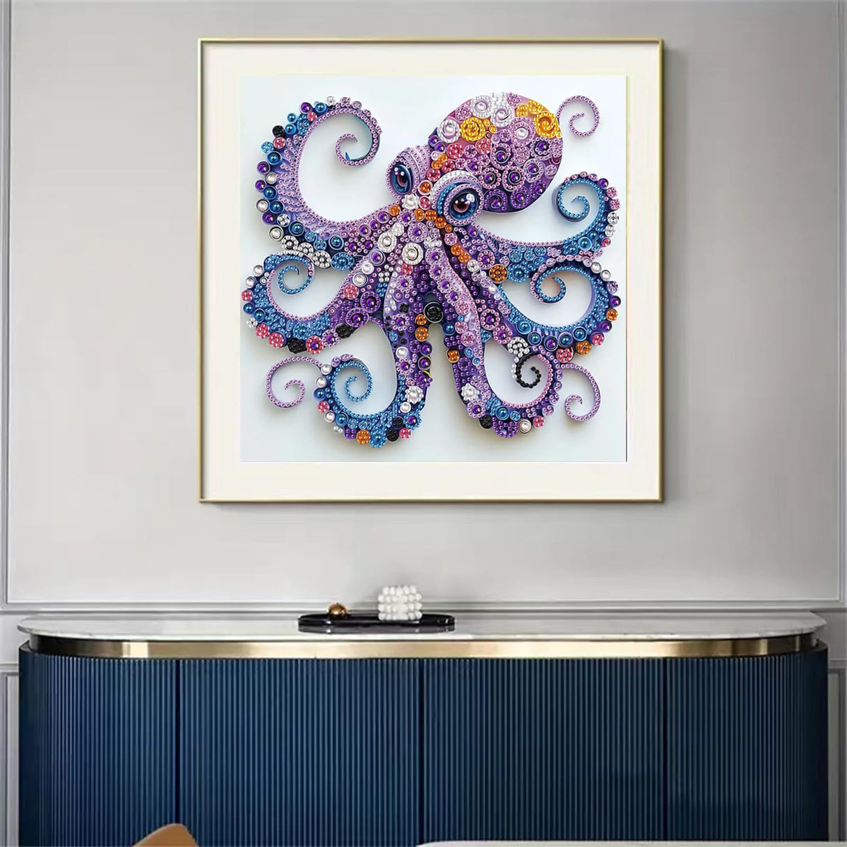5D Diamond Painting Kits for Beginners,Animal Special Shape Diamond Art Kits for Purple Octopus DIY Crystal Rhinestones Paint by Diamonds and Crafts for Adults Home Wall Decor 12 X 12inch SHICERNHJ