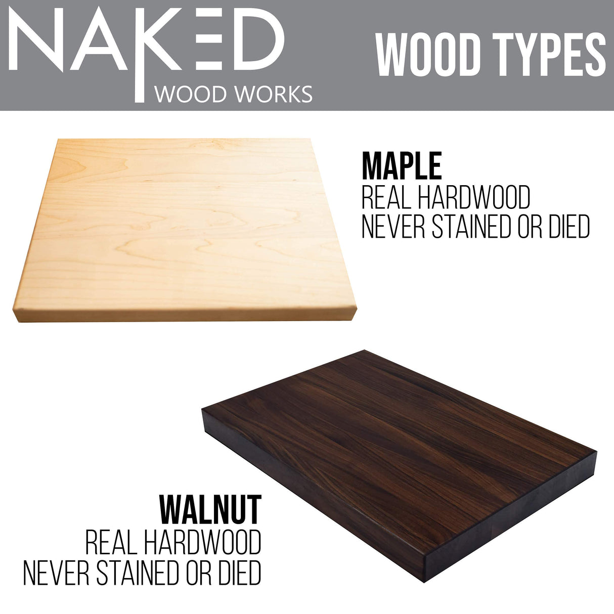 Personalized Cutting Boards - Laser Engraved Handmade Cutting Boards - Maple or Walnut Wood Cutting Boards for Kitchen - 2 Way Display or Charcuterie Boards - Personalized Gifts for Couples NakedWoodWorks