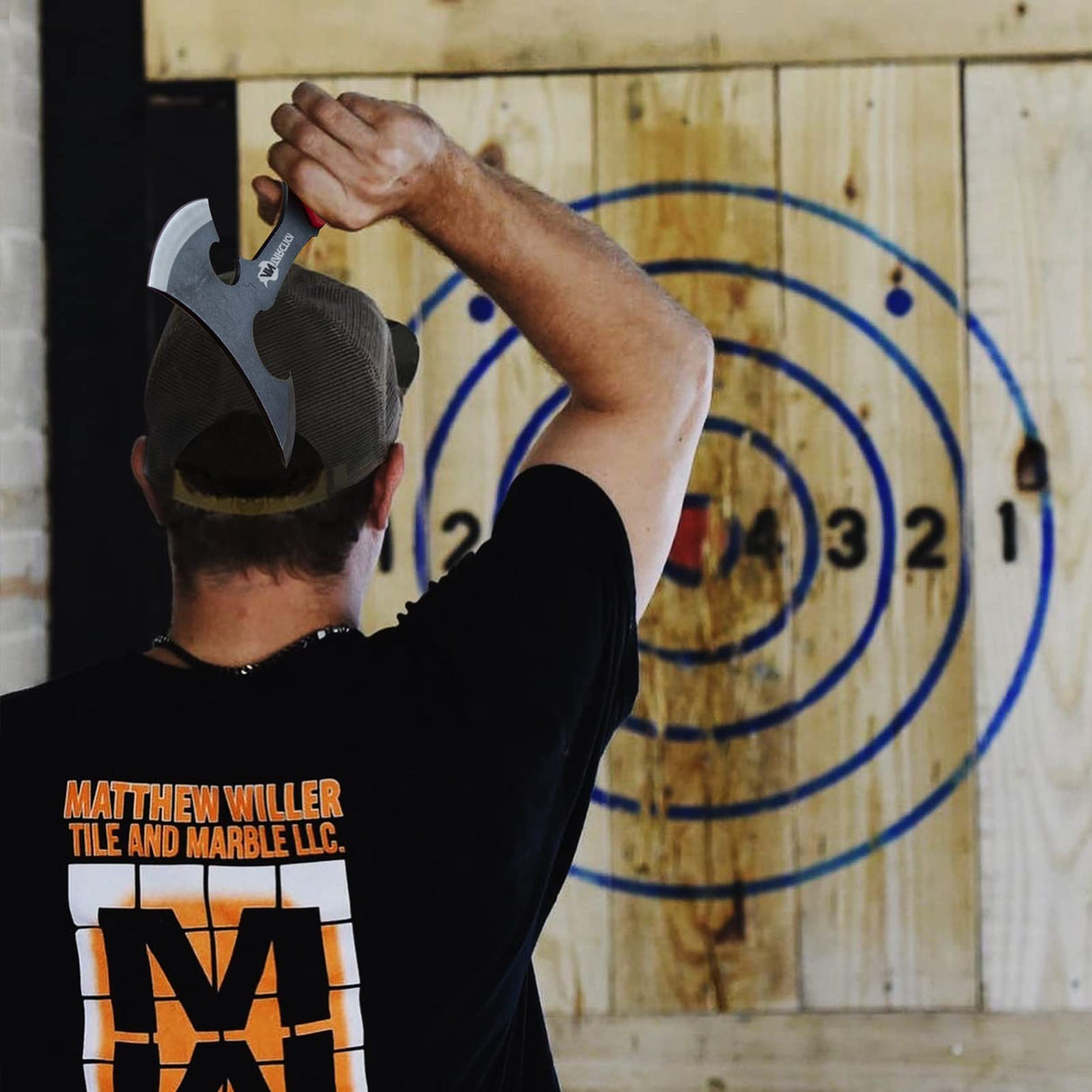 ANTARCTICA Throwing Axes and Throwing Knives Set 3 Pack 11" Full Tang Stainless Steel Tomahawks and Throwing Knives with Whetstone Tool Sharpener Well-Balanced Throwing Axes for Beginners ANTARCTICA