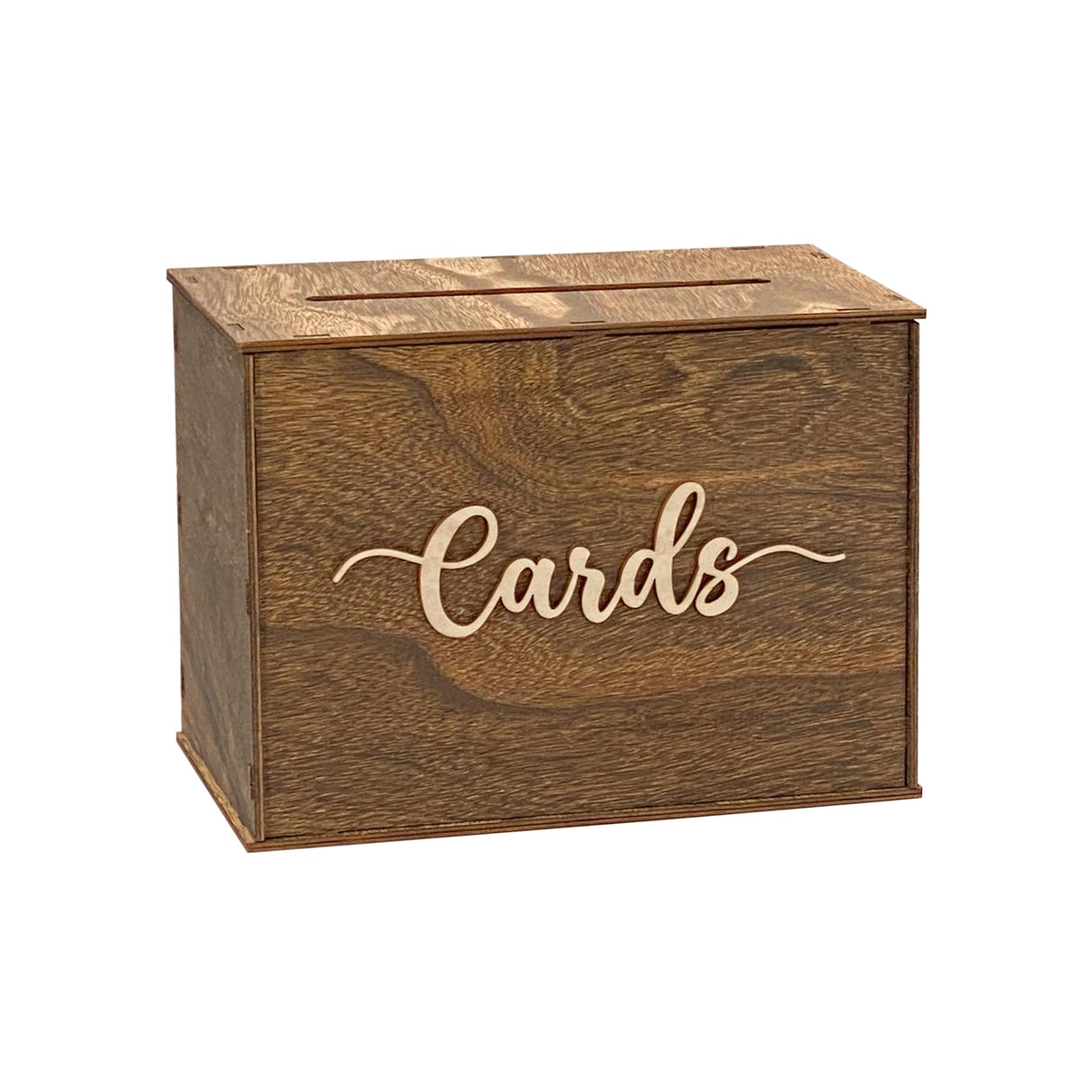 Cregugua Rustic Wooden Card box 12x9x7 Inch Gift Card Box for Wedding Birthday Baby Shower Graduation Party Cregugua