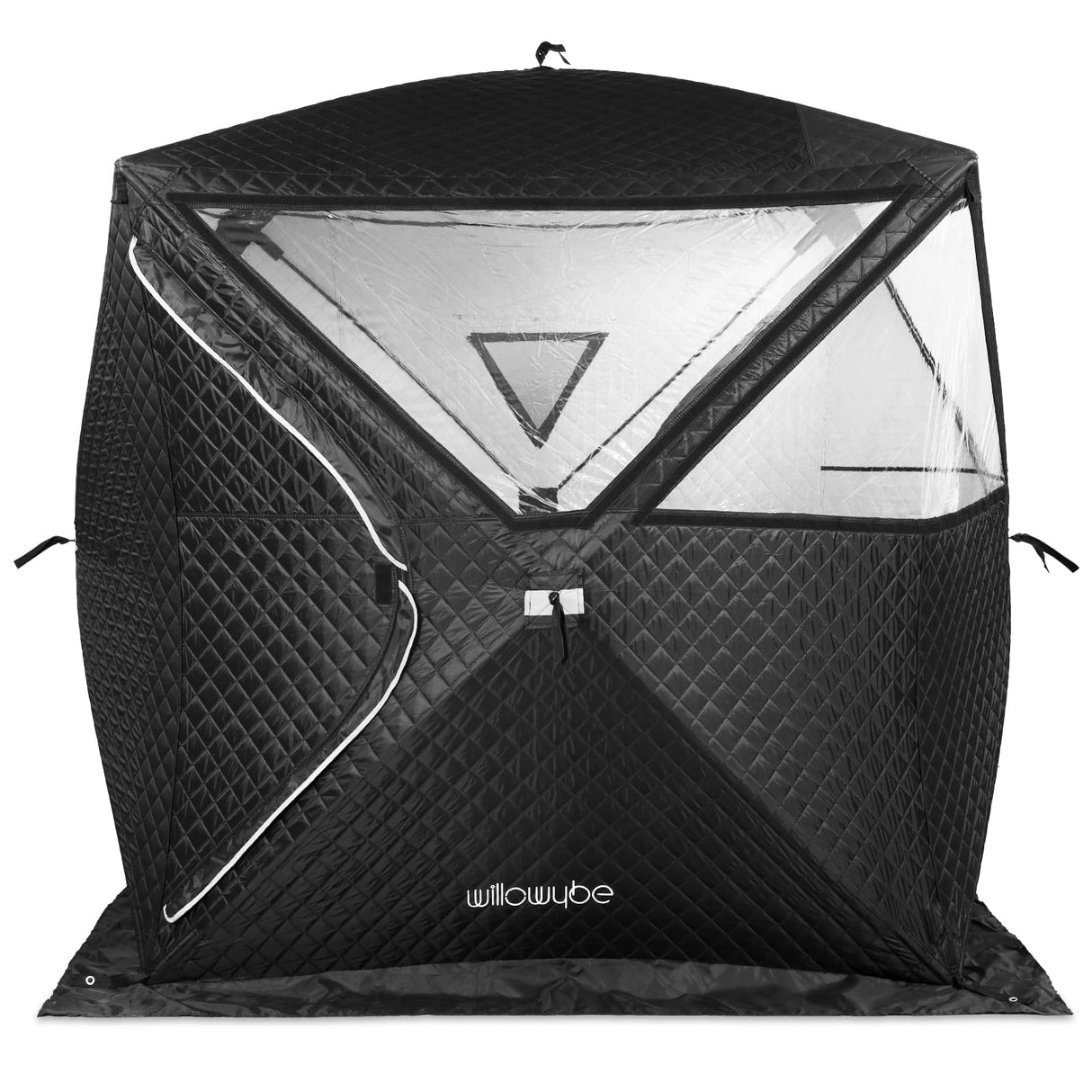 WILLOWYBE Outdoor Sauna Tent Pro - 4-Person, All-Weather, Insulated, Solid, Panoramic View, Easy Setup WILLOWYBE