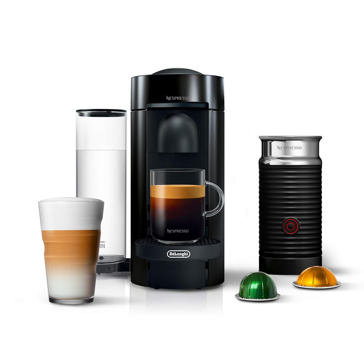Nespresso VertuoPlus Coffee and Espresso Machine by De'Longhi with Milk Frother, Ink Black De'Longhi