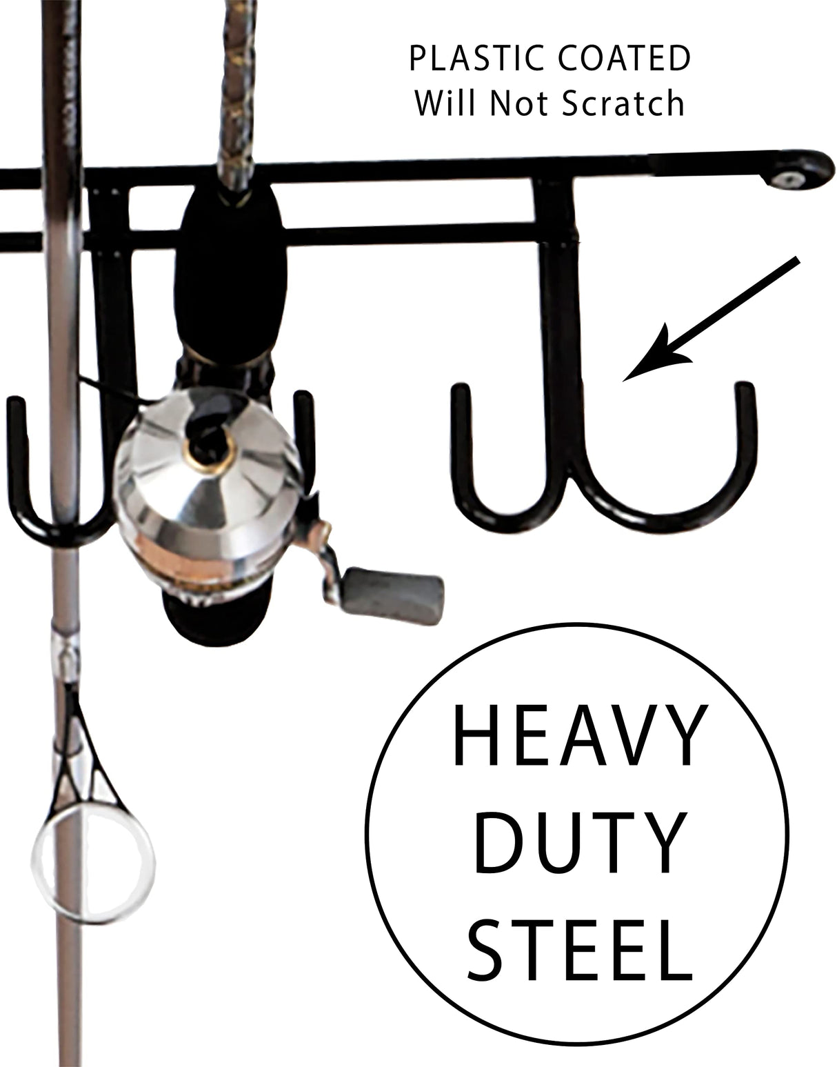 Rack'em 7009 Overhead 12-Rod Fishing Rod Rack, Pack of 1 Rack'em