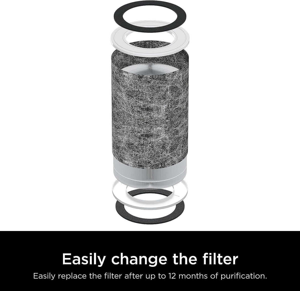 SHARK UA205 Nanoseal HEPA Air Purifier MAX with Clean Sense, Covers 1350 Sq Ft, XL Room, Captures 99.98% of Dust & Allergens, White (Renewed) Shark