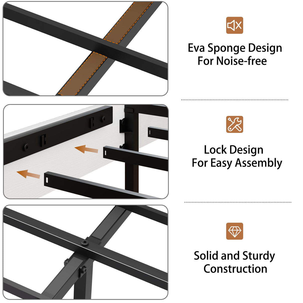 madeslves Farmhouse King Size Wooden Bed Frame with Headboard, Boho Platform Bedframe, Sturdy Metal Slats Support, No Box Spring Needed, Noisy Free, Easy Assembly, White madeslves