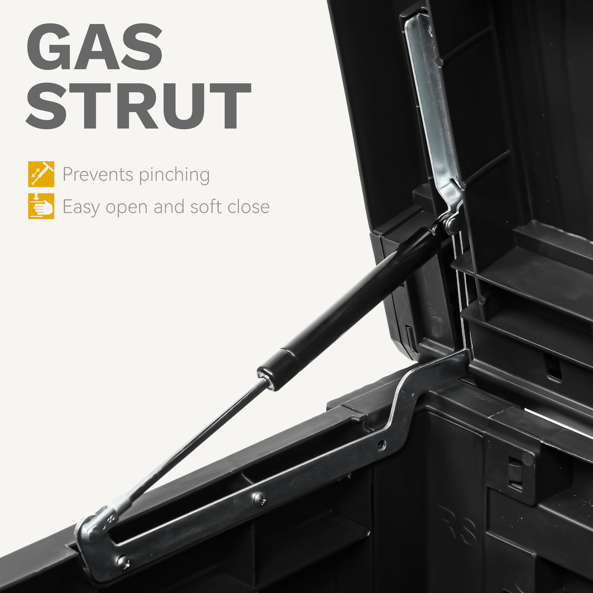 DWVO 150 Gallon XL Deck Box with Divider & Lockable Lid, Waterproof Resin Outdoor Storage for Patio, Garden, Poolside, Cushions, Supplies & Sports Gear, Black DWVO