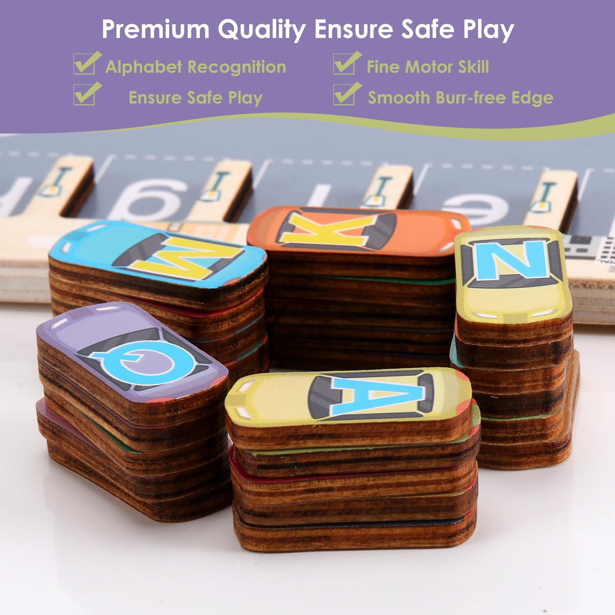 Magnetic Alphabet Maze Letter Puzzle for Fun Learning, Montessori Educational Toy for 3 4 5 Year Old Boys and Girls, Fine Motor Skills Development and Sensory Play NASHRIO