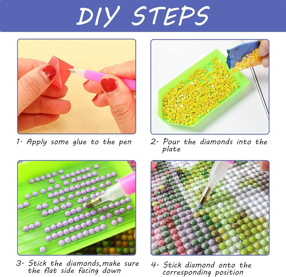 SKRYUIE 5D Large Diamond Painting Kits The Buddha - DIY Diamond Art Kits for Adults Flower, Full Round Drill - Crystal Embroidery Cross Stitch - Craft for Wall & Office Decor - 12x30 inch / 30x80 cm SKRYUIE