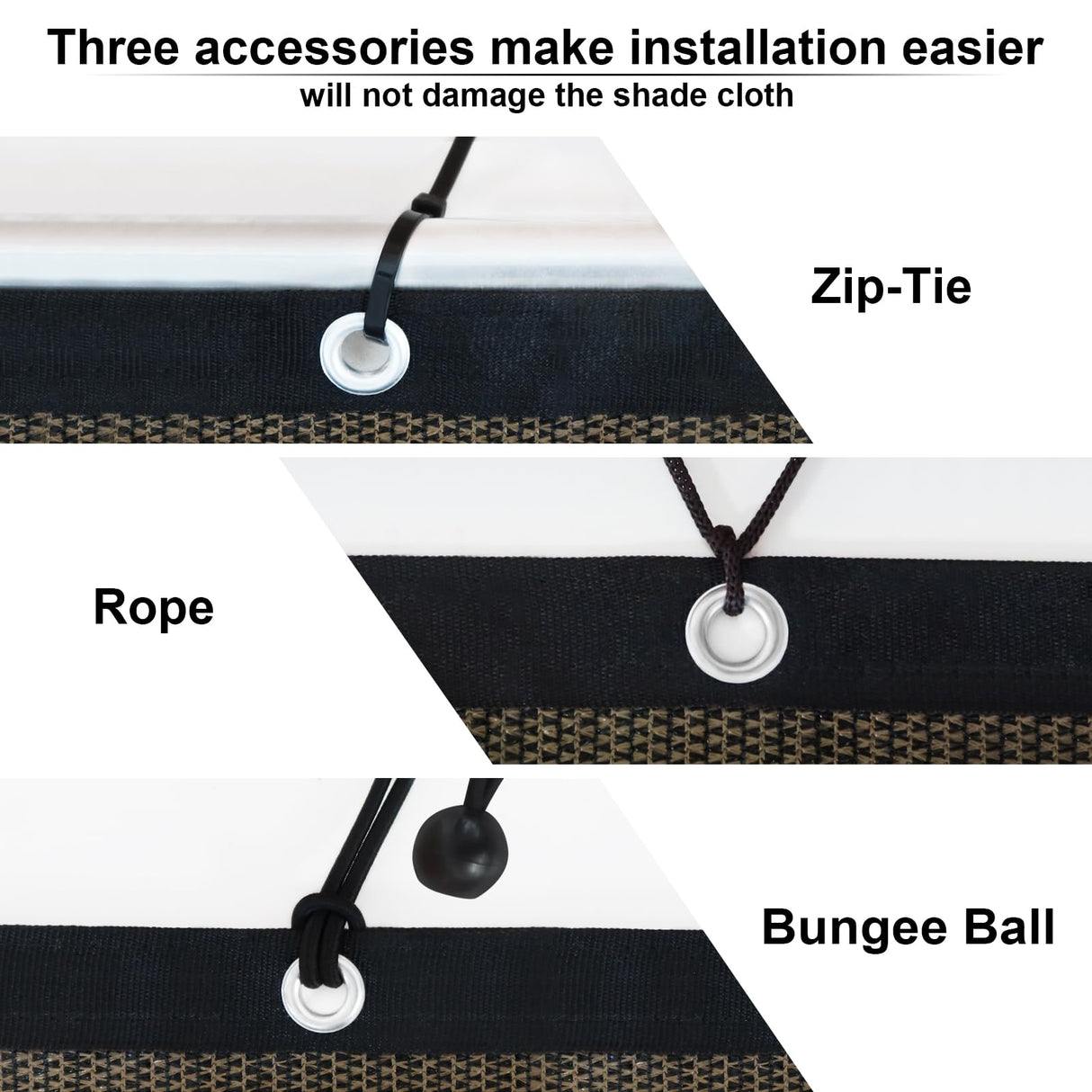 KANAGAWA 90% Sun Shade Cloth 10'X 10' Outdoor Pergola Shade Cover Canopy with Grommets UV Block Privacy Screen for Patio, Backyards, Outdoor, Carport, Garden, Mocha KANAGAWA