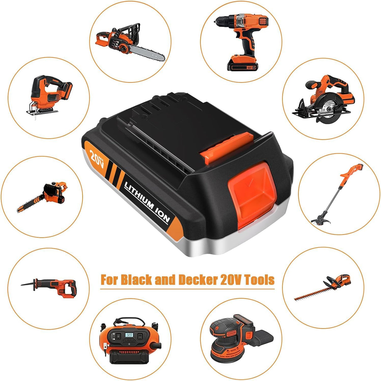 Leisuda 2 Pack 20V 3.0Ah Battery LBXR20 Compatible for Black and Decker 20V Lithium Battery LBXR20 LB20 LBX20 LB2X4020 LBXR20B-2 LBXR2020-OPE Compatible for Black Decker 20V Power Tools Leisuda