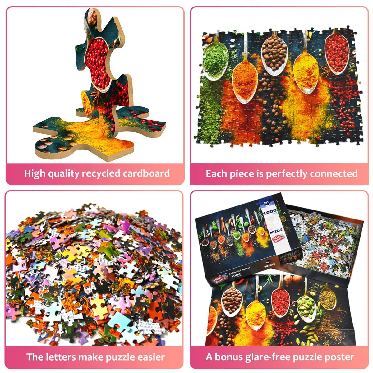 Jigsaw Puzzles for Adults 1000 Piece Puzzle for Adults 1000 Pieces Puzzle 1000 Pieces-World Spices HUADADA