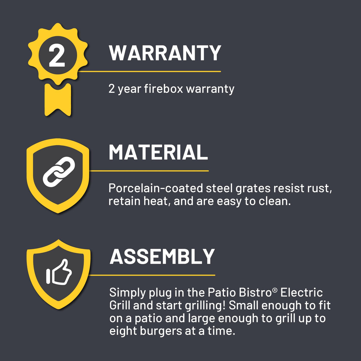 Char-Broil® Patio Bistro® TRU-Infrared™ Electric Grill, Red – 20602109 Char-Broil