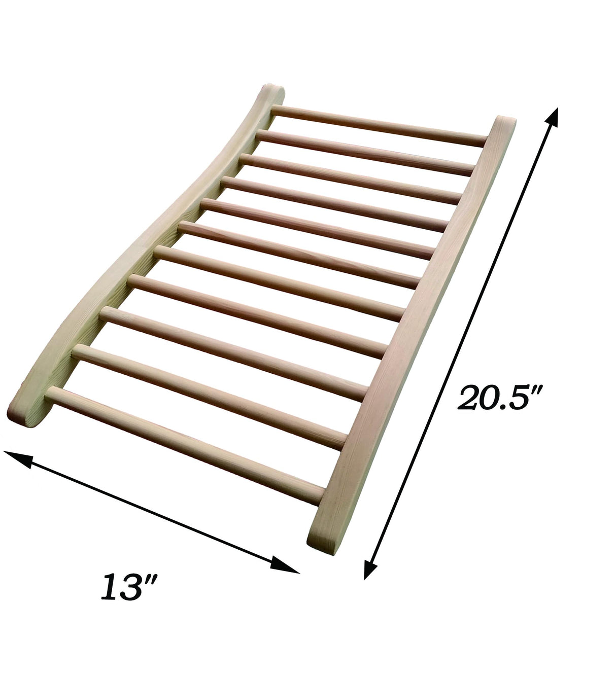 LTCCDSS Sauna Backrest Canadian Hemlock | S-Shape Design - Slip-Resistant - Non-Toxic - Comfortable - Sauna Accessories Kit Apply to Barrel or Infrared Sauna (20.5 in * 13 in) LTCCDSS