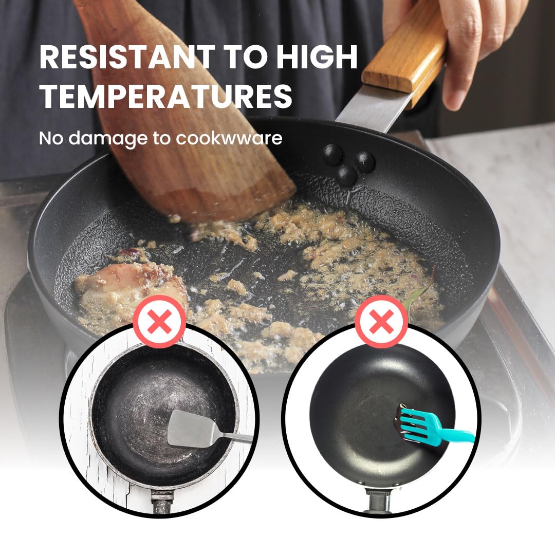 6 Piece Wooden Utensil Set for Cooking – Wooden Kitchen Utensils Set with Wooden Spoons, Spatulas, and Ladle – Non-Toxic Wooden Cooking Utensils, Perfect for Cast Iron & Non-Stick Cookware Shalinindia