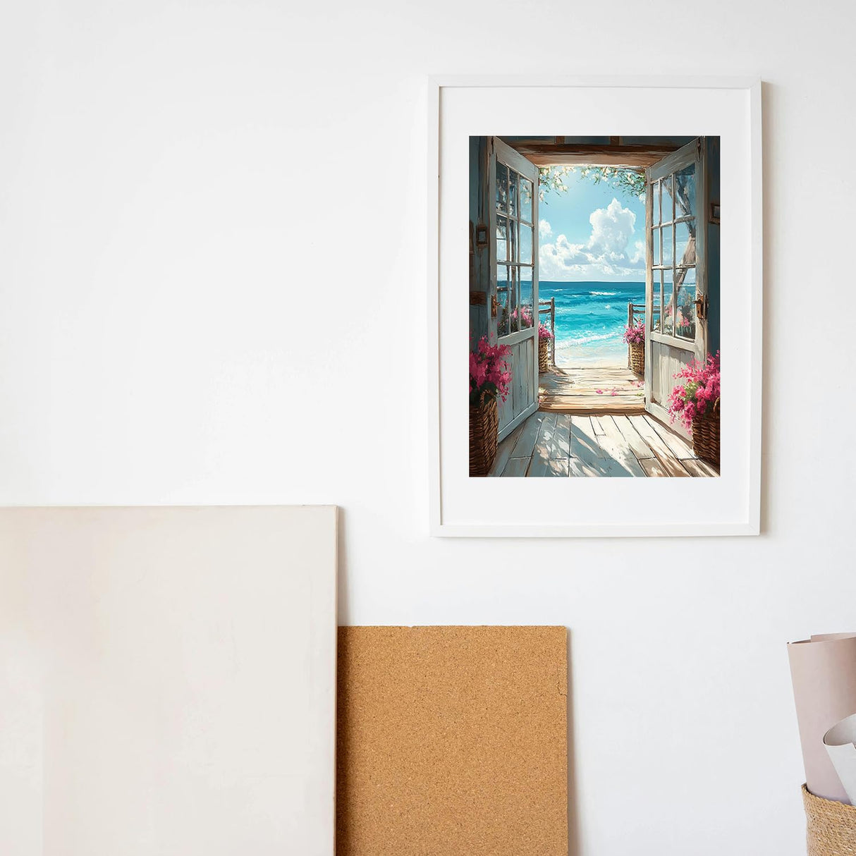 MBNTJHT DIY Scenery Paint by Numbers Kit for Adults on Canvas,Landscape Beach Digital Oil Painting Kit for Adults Beginner,Easy Scenery Acrylic Paint by Number Kits for Holiday Gifts 16X20 Inch. MBNTJHT