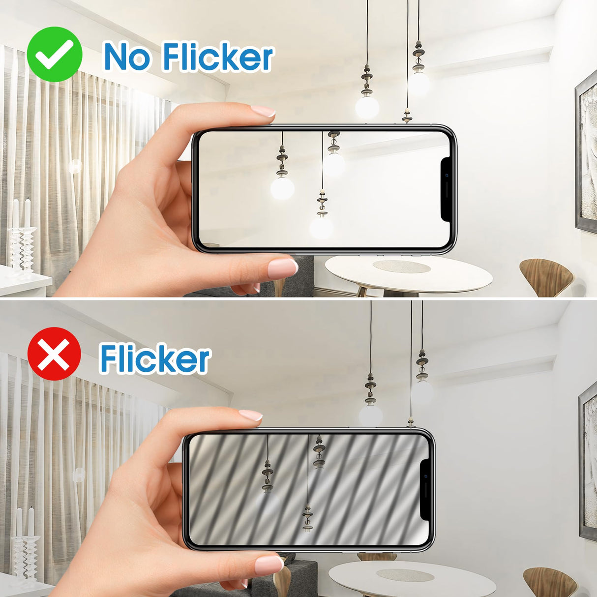 Vanity Light Bulbs, 6W LED Globe Light Bulbs (60W Equivalent), Daylight 5000K Round Light Bulbs for Vanity Makeup Mirror, G25 Bathroom Light Bulbs, 85-265V CRI85+, Non-dimmable, E26 Base 500LM, 4 Pack EvaStary