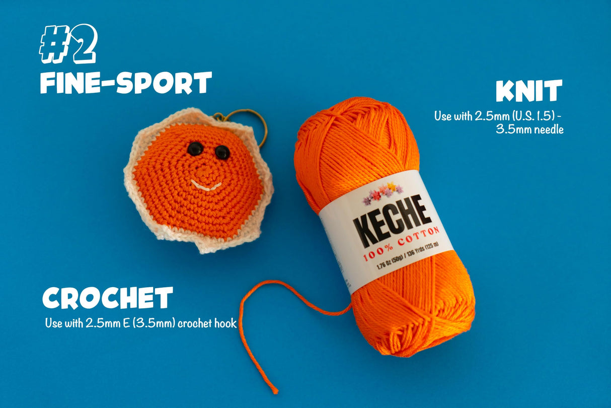 Cotton Yarn - 100% Cotton Yarn for Crocheting and Knitting, Mercerized Cotton Amigurumi Yarn Fine-Sport 2 1.76 oz (50g) / 136 Yrds (125 m) 2 Skeins - Baby Pink KECHE