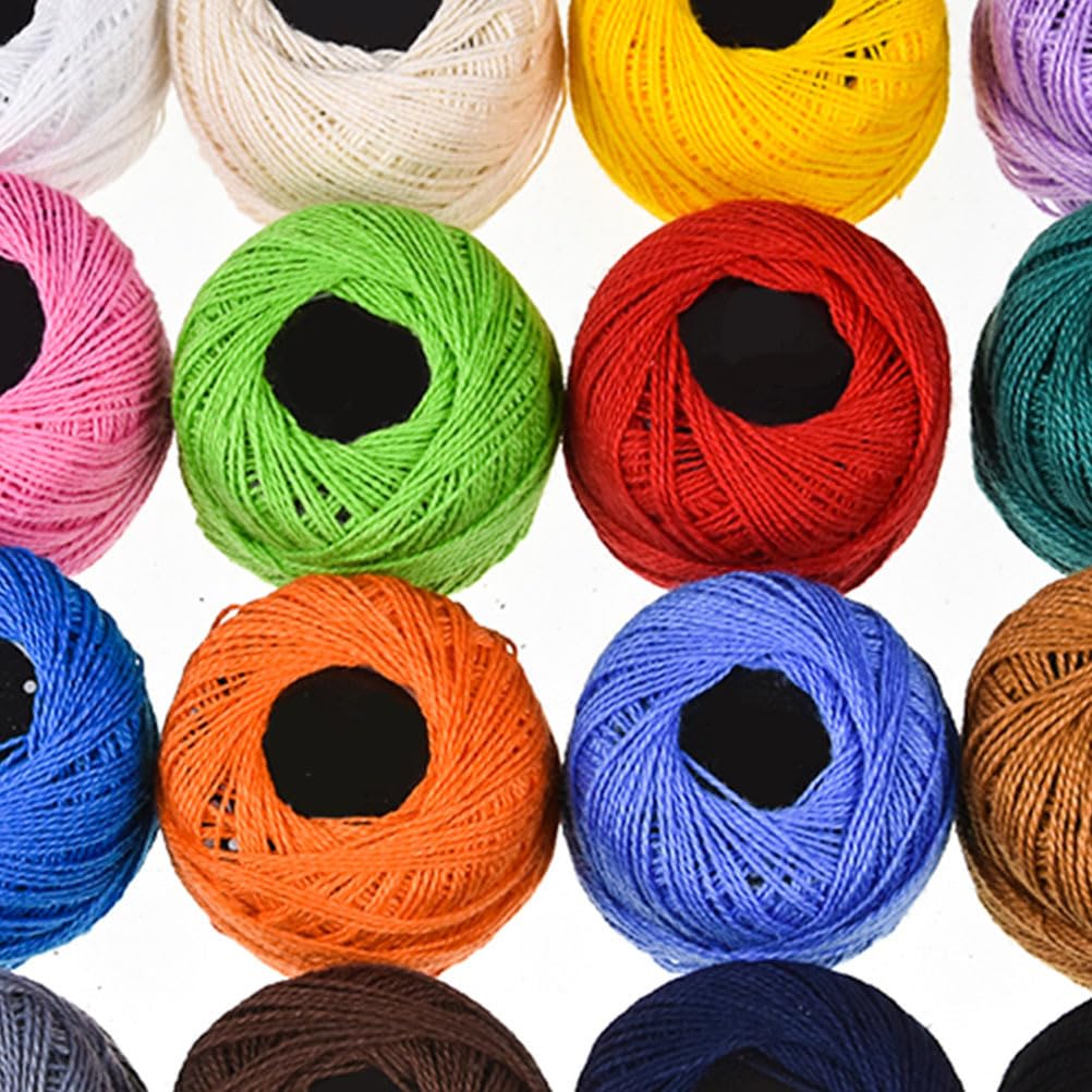 Ciieeo 32 Rolls Embroidery Floss Winder Cross Embroidery Crewel Wool Yarn Stationary Neon Embroidery Floss Beads for Jewelry Making Multicolor Yarn Embroidery Kit Thread Friendship Ciieeo