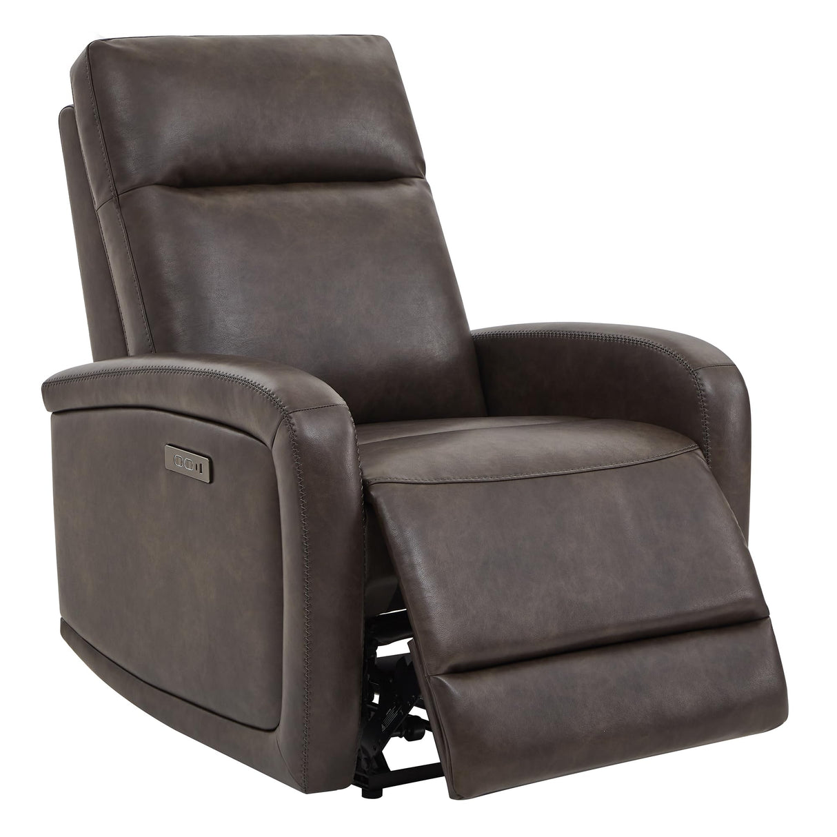 Watson & Whitely Recliner Chair, Zero Wall Reclining Sofa Chair W Power Headrest Type-C Charger, Small Faux Leather RV Recliners Home Theater Seating for Living Room, Chocolate Watson & Whitely