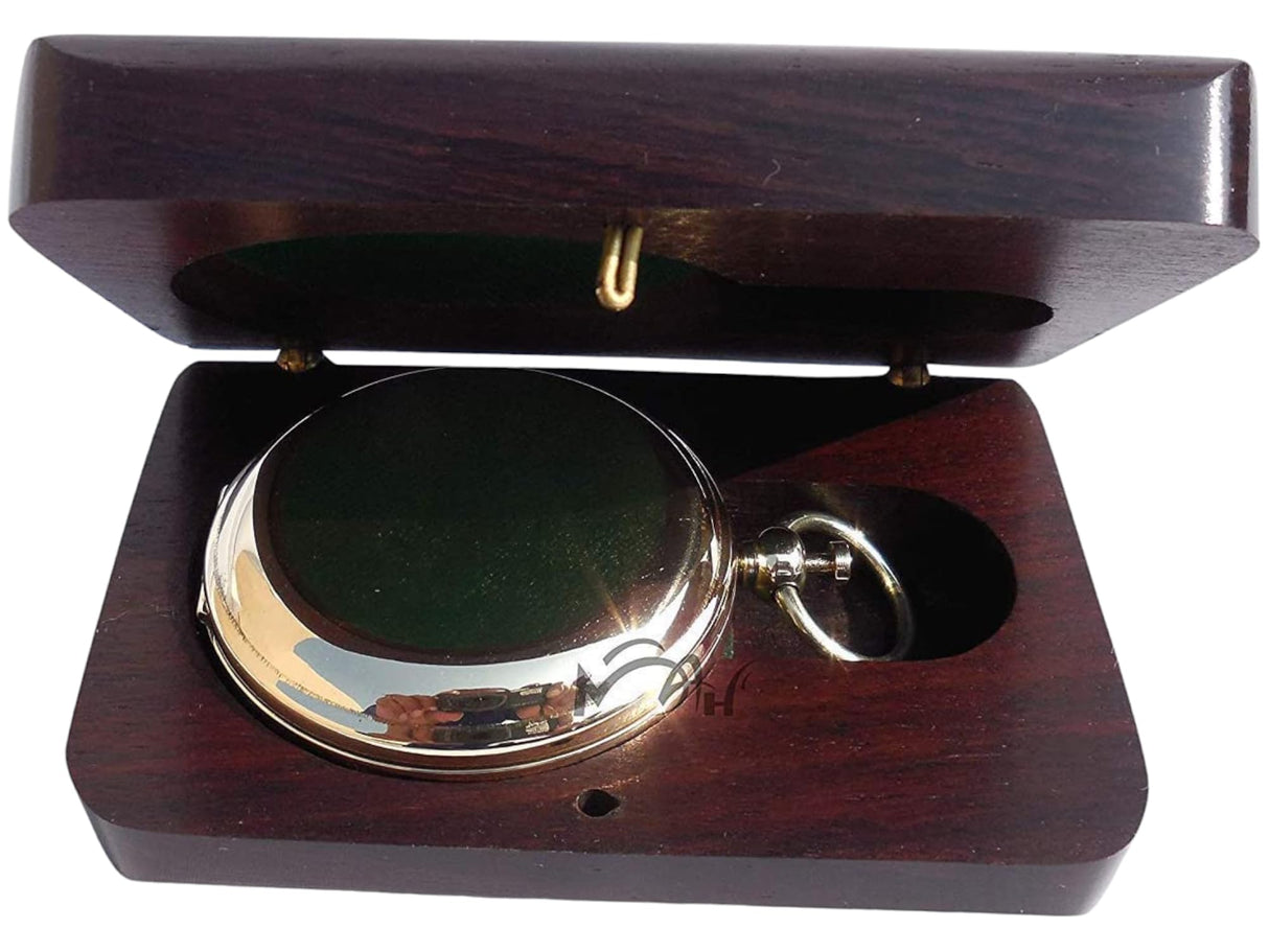 MAH Backpacking Navigation Handmade Brass Personalize Compass for Best Man Get Well Hiking Camping Hunting Trekking Sailing Adventure Travelling Graduation Day Birthday Gifts for Son Back to School MAH