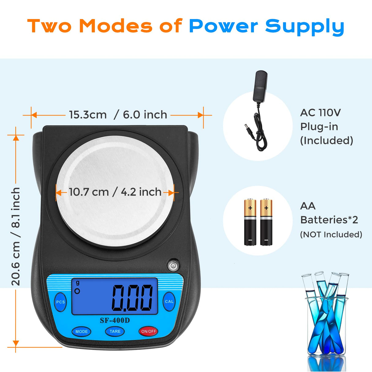 Bonvoisin Digital Lab Scale 600g x 0.01g Precision Electronic Scale LCD Display Analytical Balance Jewelry Scale Scientific Scale 0.01g Accuracy Bonvoisin