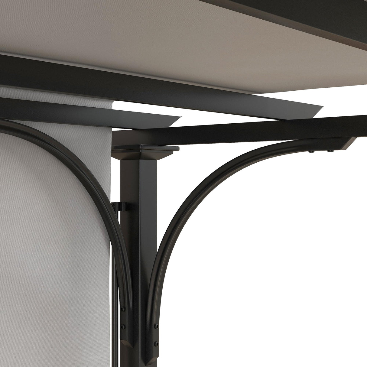 Outsunny 10' x 10' Patio Pergola with Weather-Resistant Steel Frame, Backyard Sun Shade Canopy Cover Shelter for Porch Party, Garden, Grill Gazebo, White Outsunny